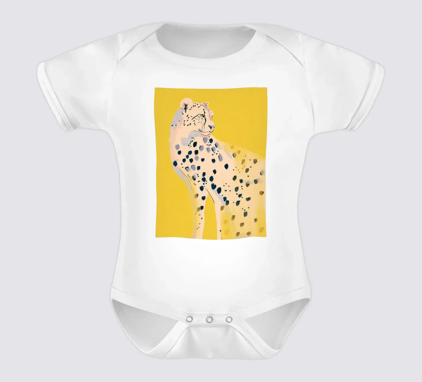 Cheetah Kurzarm Babybody von ThingDesign