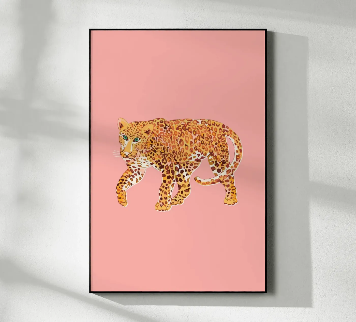 Jungle Leopard pink Acryl-Glas von Palmartprints