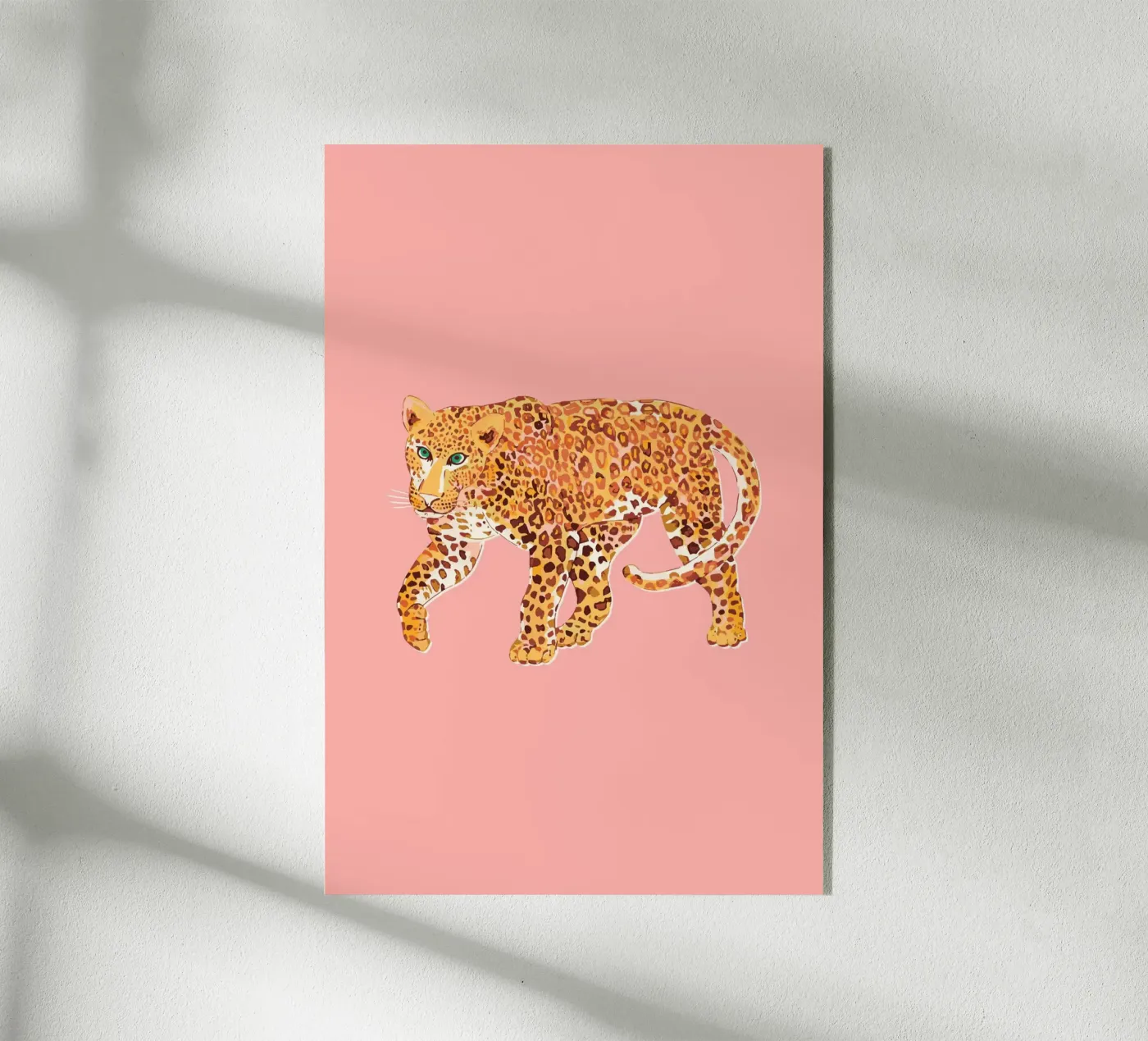 Jungle Leopard pink Acryl-Glas von Palmartprints