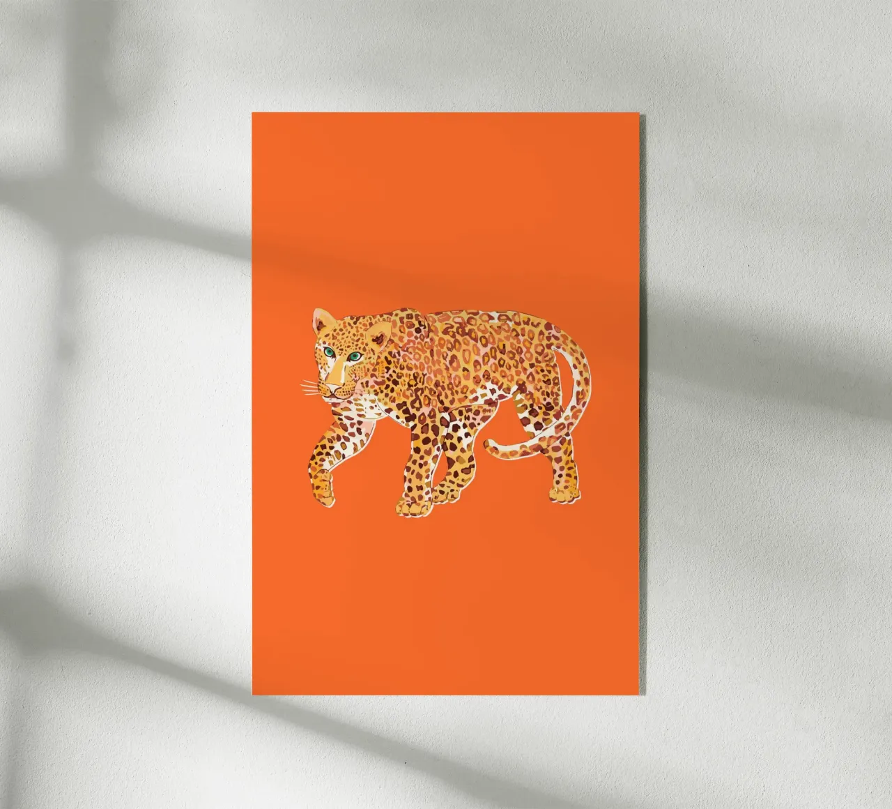 Jungle Leopard orange plexiglass da Palmartprints