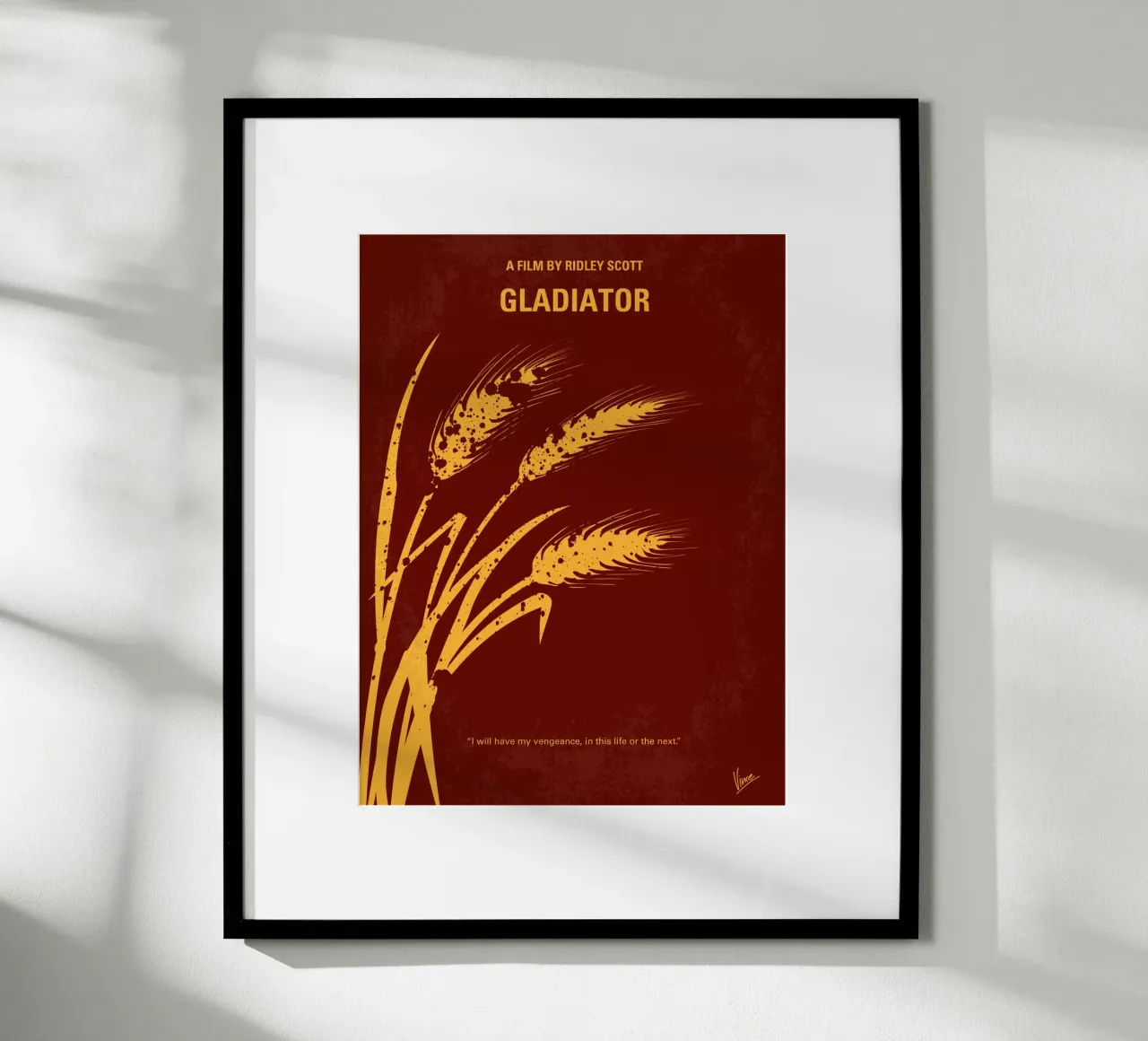 No300 My GLADIATOR minimal movie poster poster con telaio in plastica da Chungkong