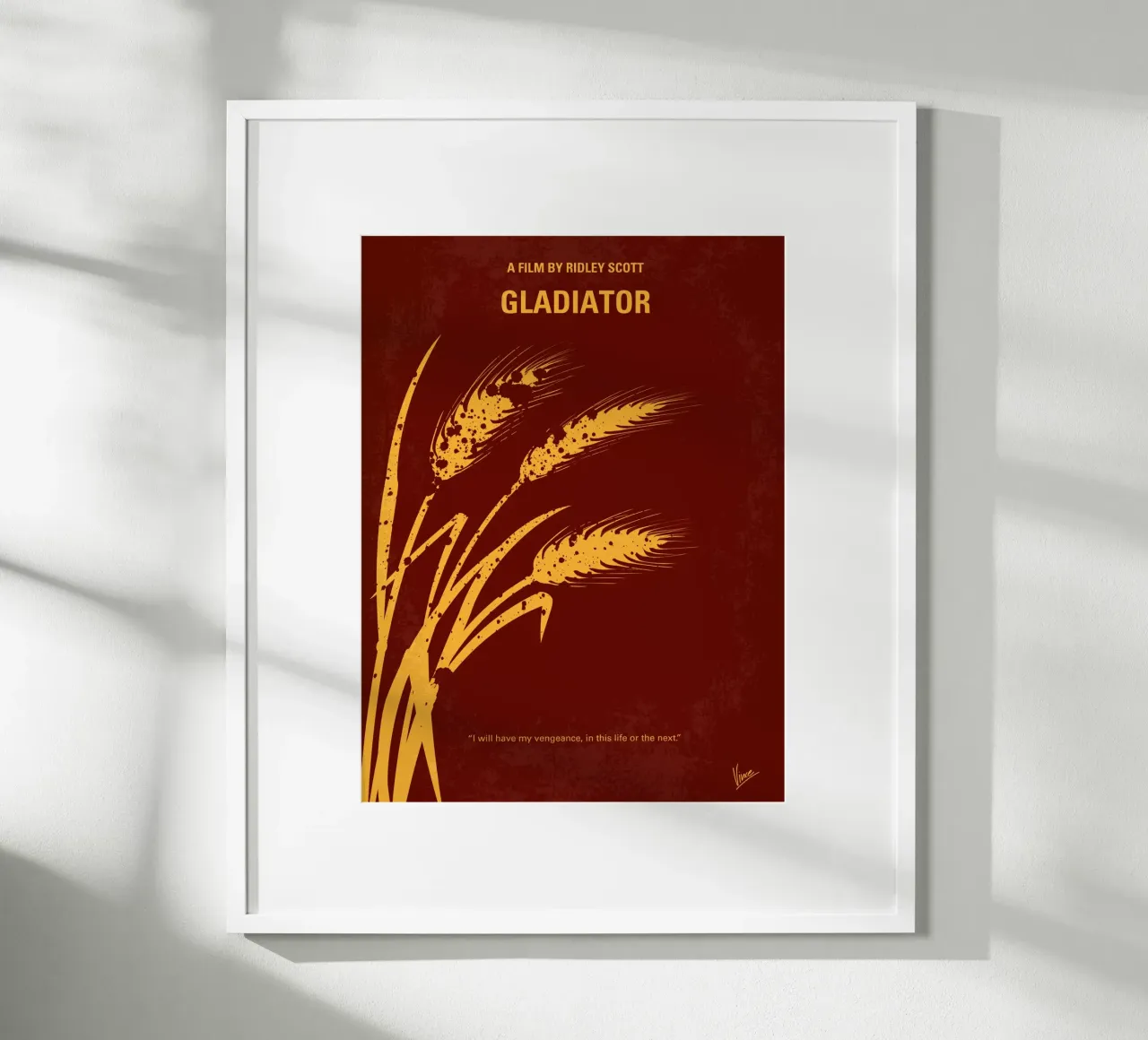 No300 My GLADIATOR minimal movie poster poster con telaio in plastica da Chungkong