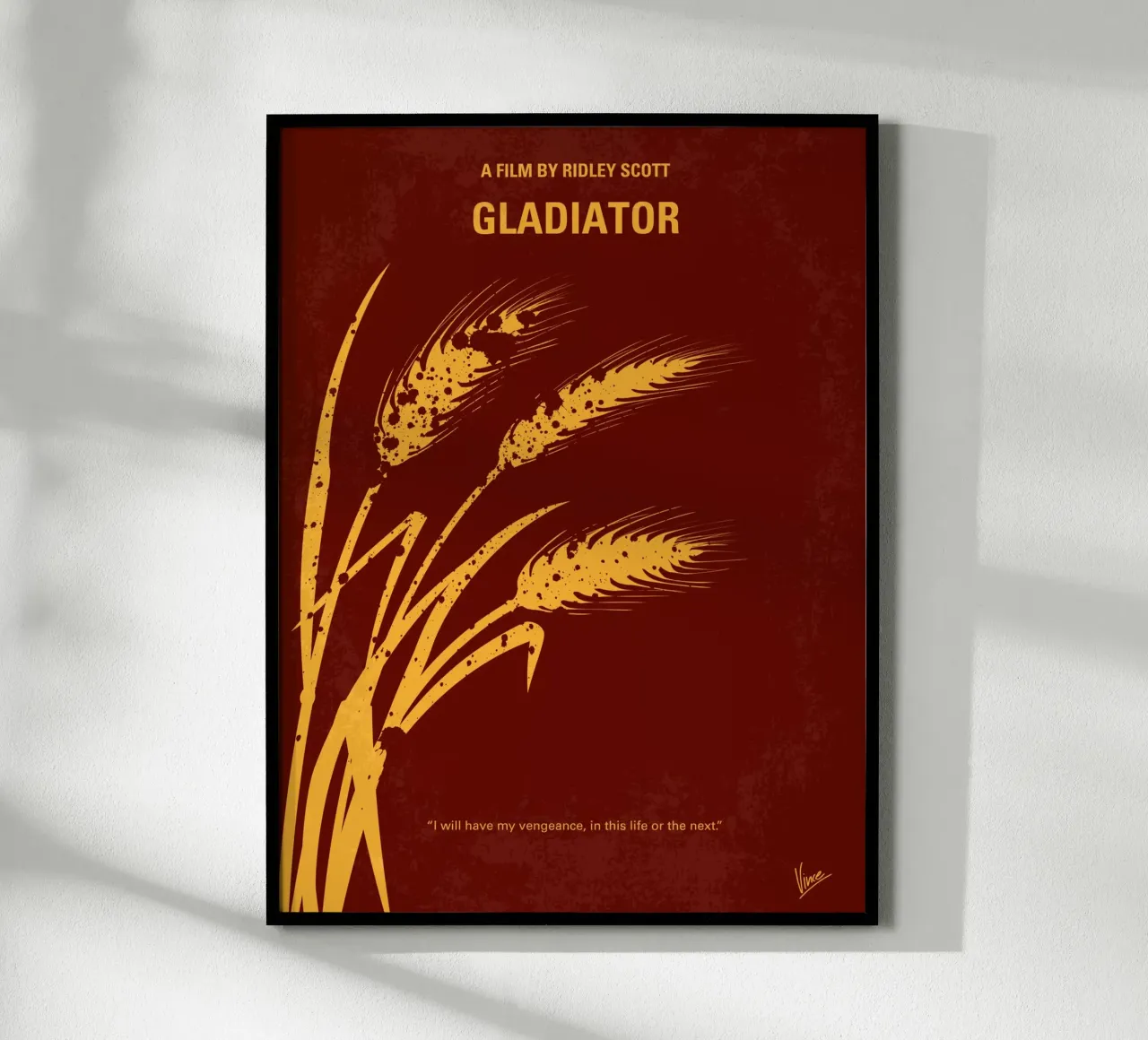 No300 My GLADIATOR minimal movie poster poster con telaio in plastica da Chungkong