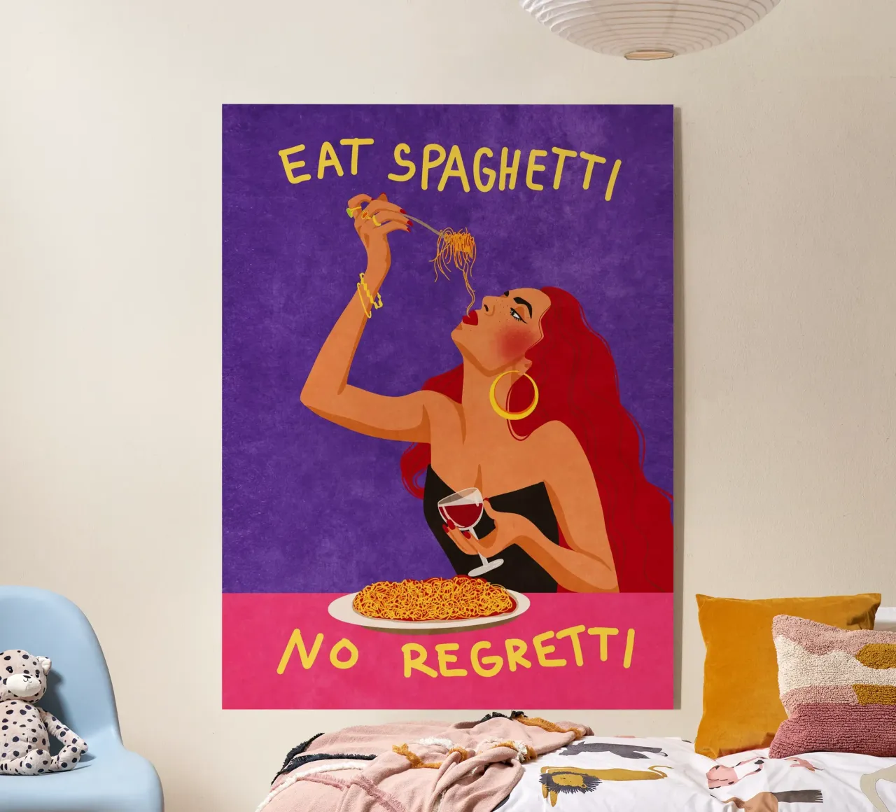Eat spaghetti no regretti plexiglass da Raissa Oltmanns