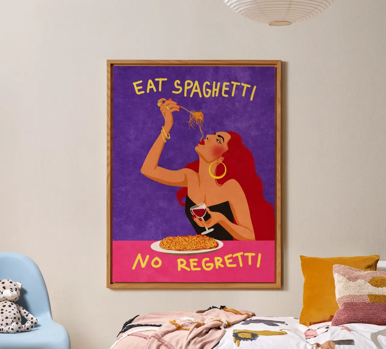 Eat spaghetti no regretti alluminio dibond da Raissa Oltmanns