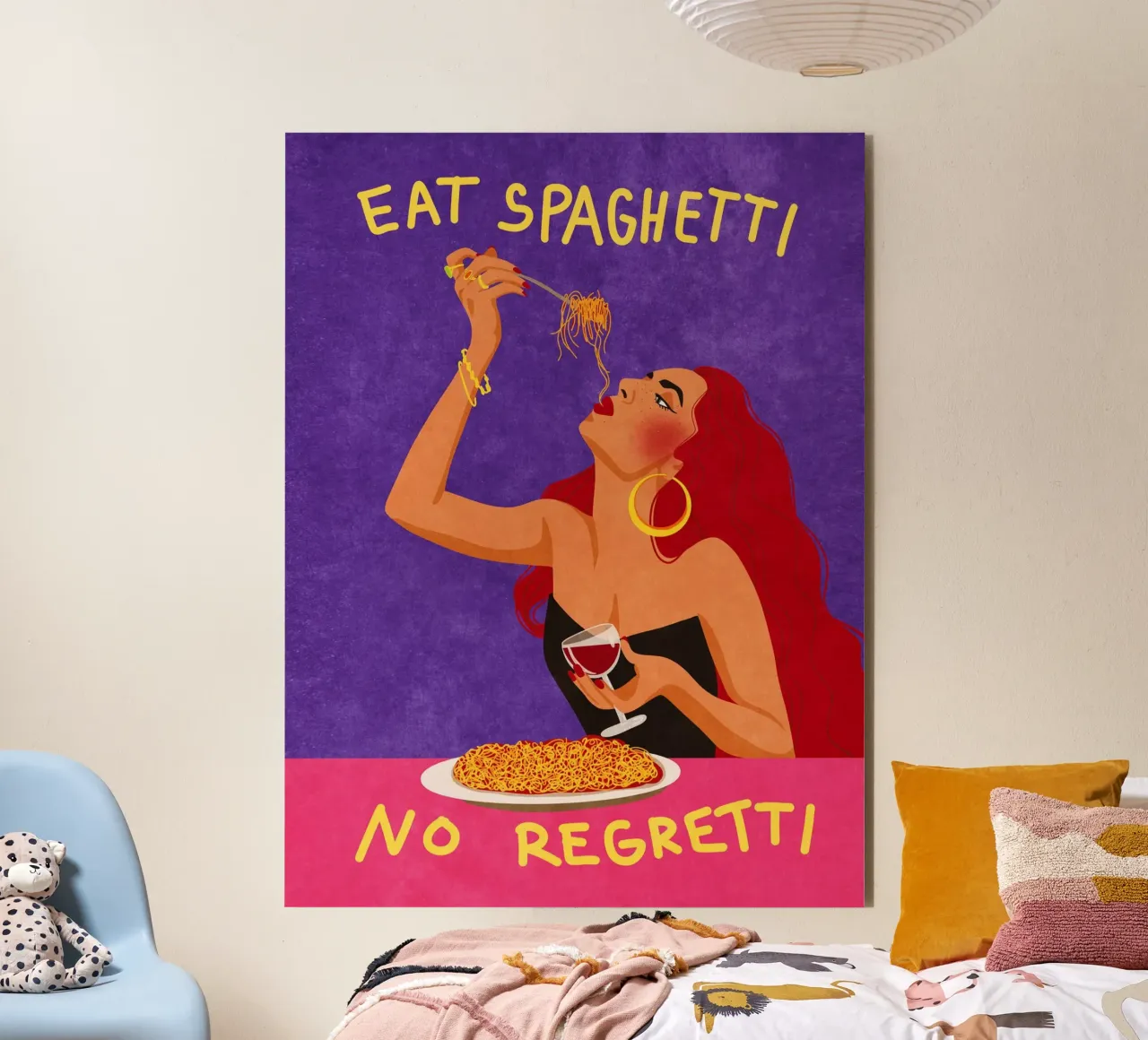 Eat spaghetti no regretti alluminio dibond da Raissa Oltmanns