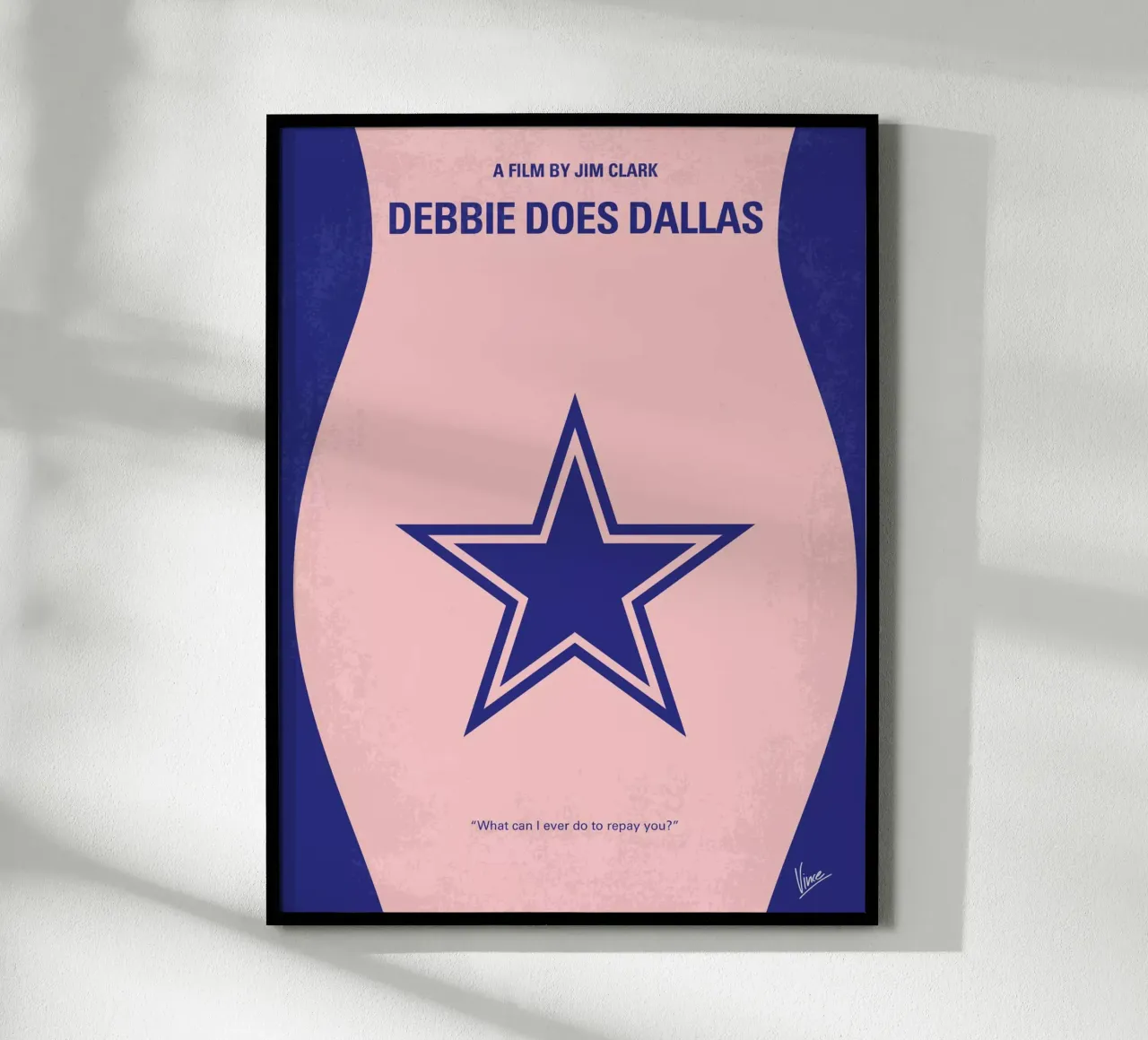No302 My DEBBIE DOES DALLAS minimal movie poster carta hahnemühle da Chungkong