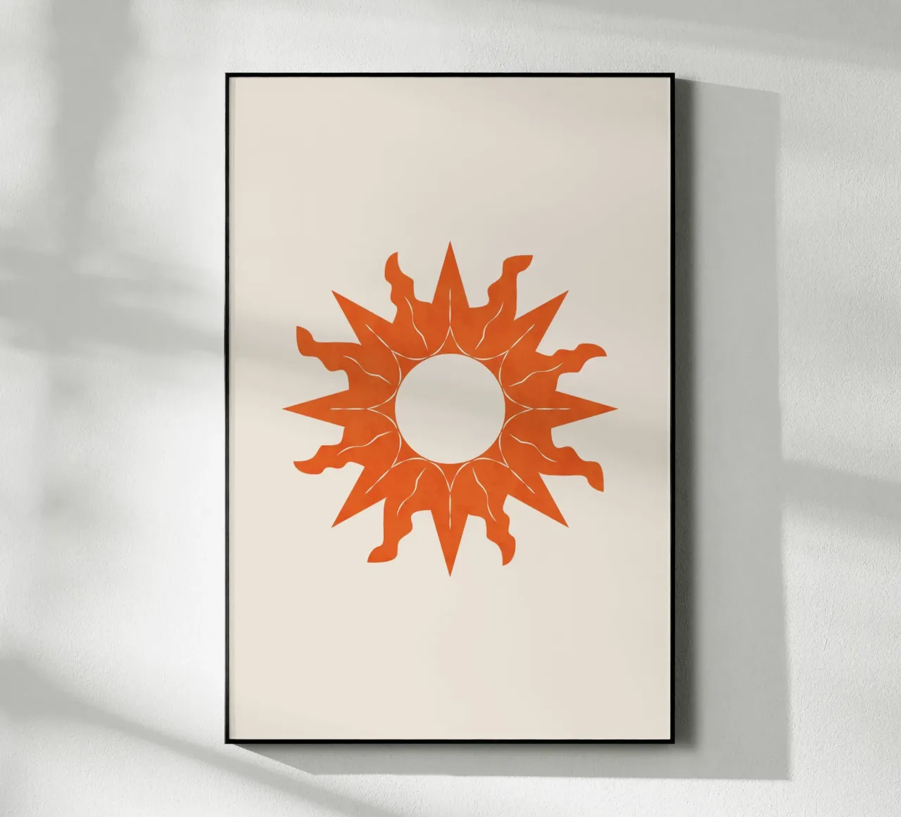 Abstract Orange Sun plexiglass da Trend Collection by Palmartprints
