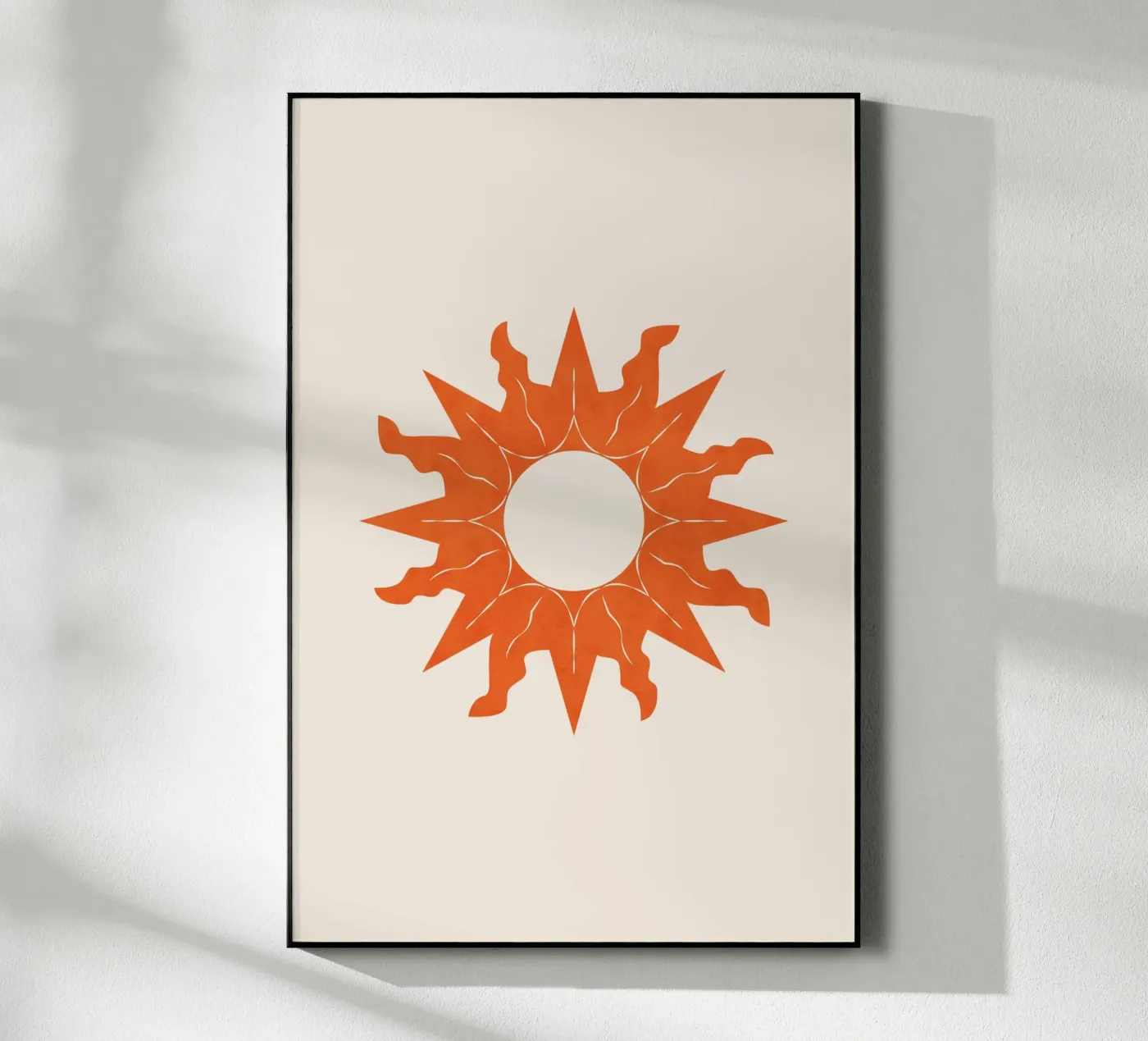 Abstract Orange Sun acryl van Trend Collection by Palmartprints