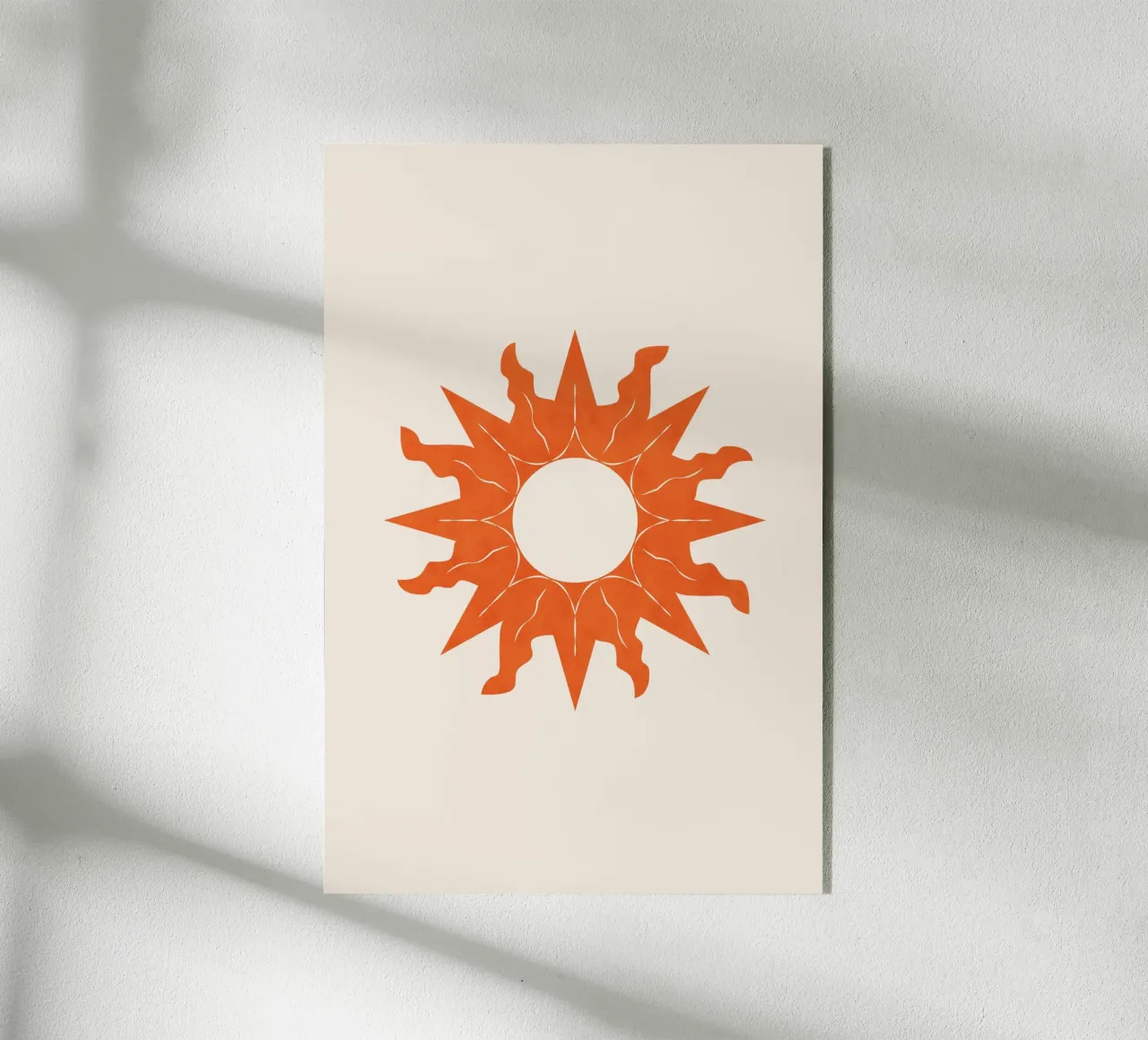 Abstract Orange Sun plexiglass da Trend Collection by Palmartprints