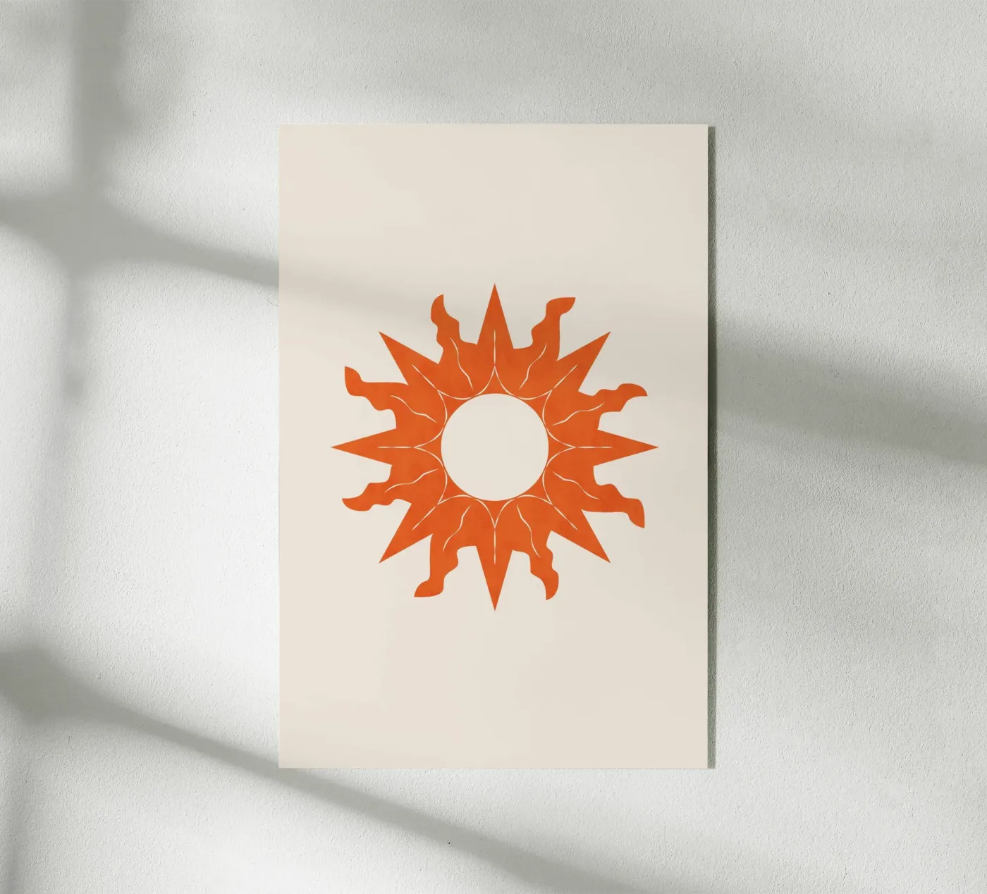 Abstract Orange Sun acryl van Trend Collection by Palmartprints