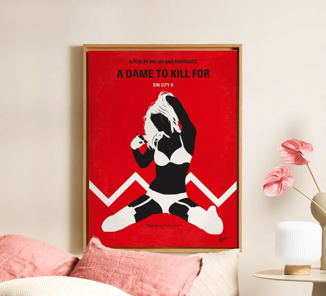 No304-2 My SIN CITY a dame to kill for minimal movie poster tela da Chungkong