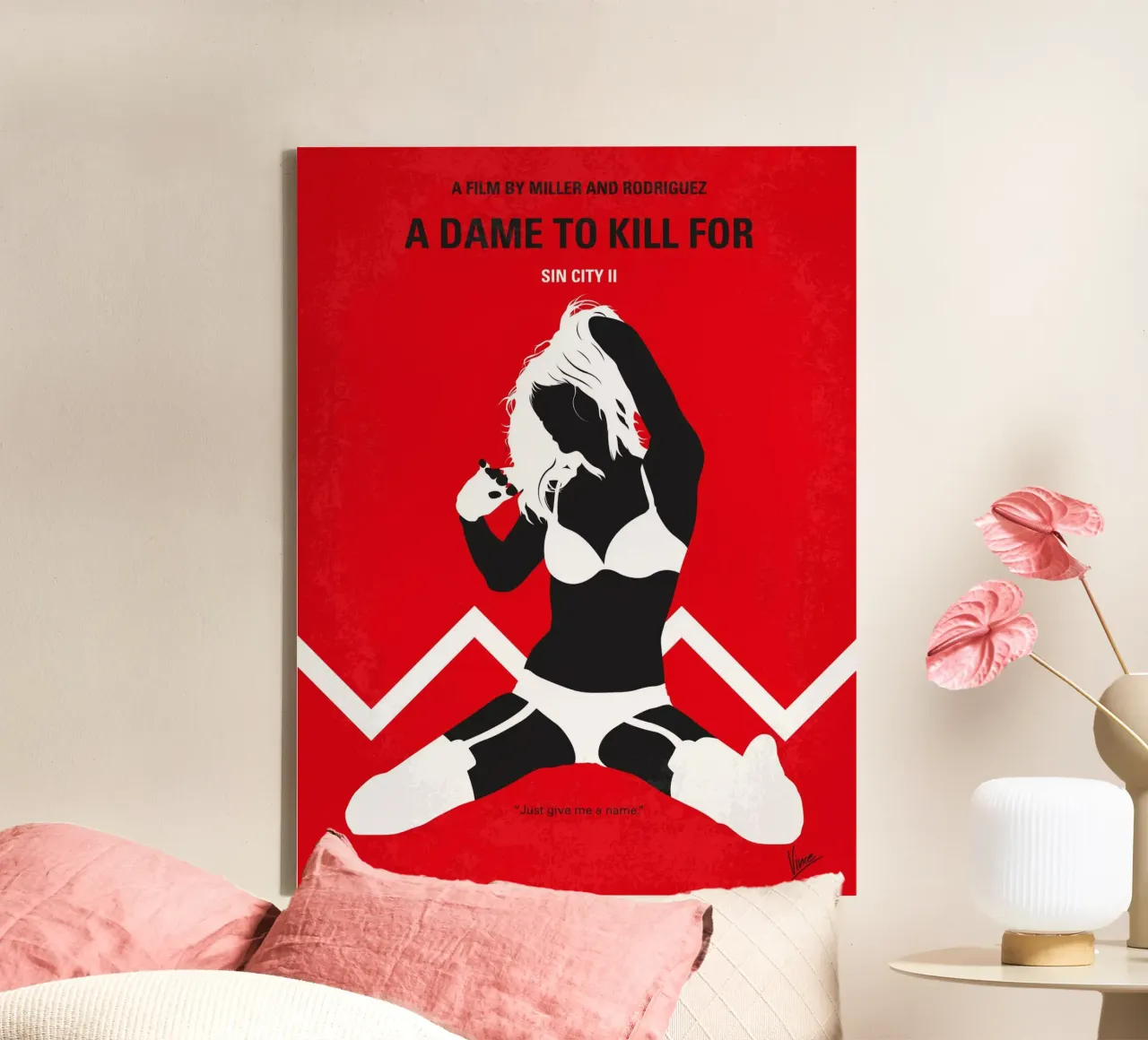 No304-2 My SIN CITY a dame to kill for minimal movie poster tela da Chungkong