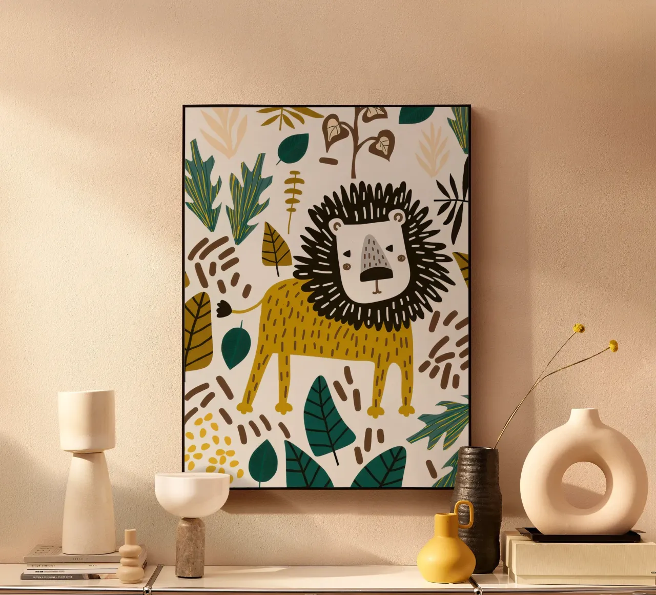 Leone e natura plexiglass da muench