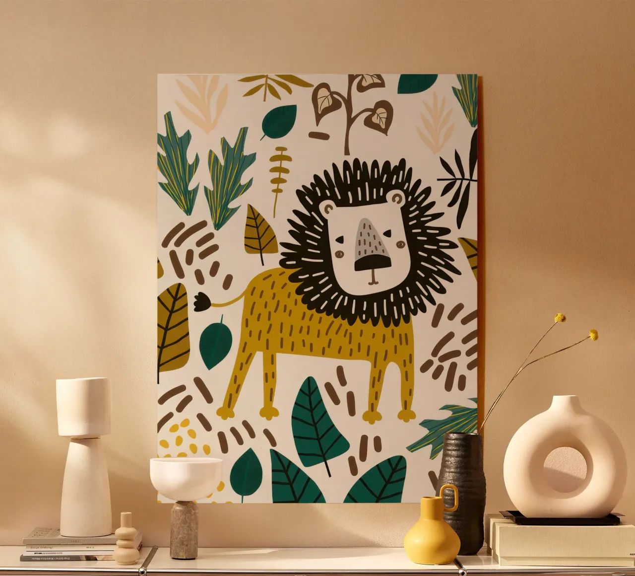 Leone e natura plexiglass da muench