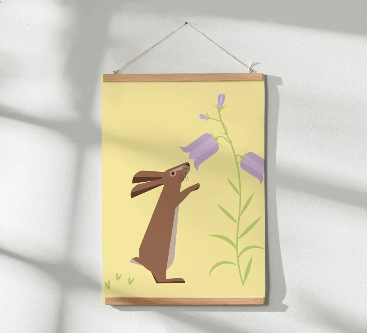 Hase & Klokjesbloem poster van Carolin Vonhoff