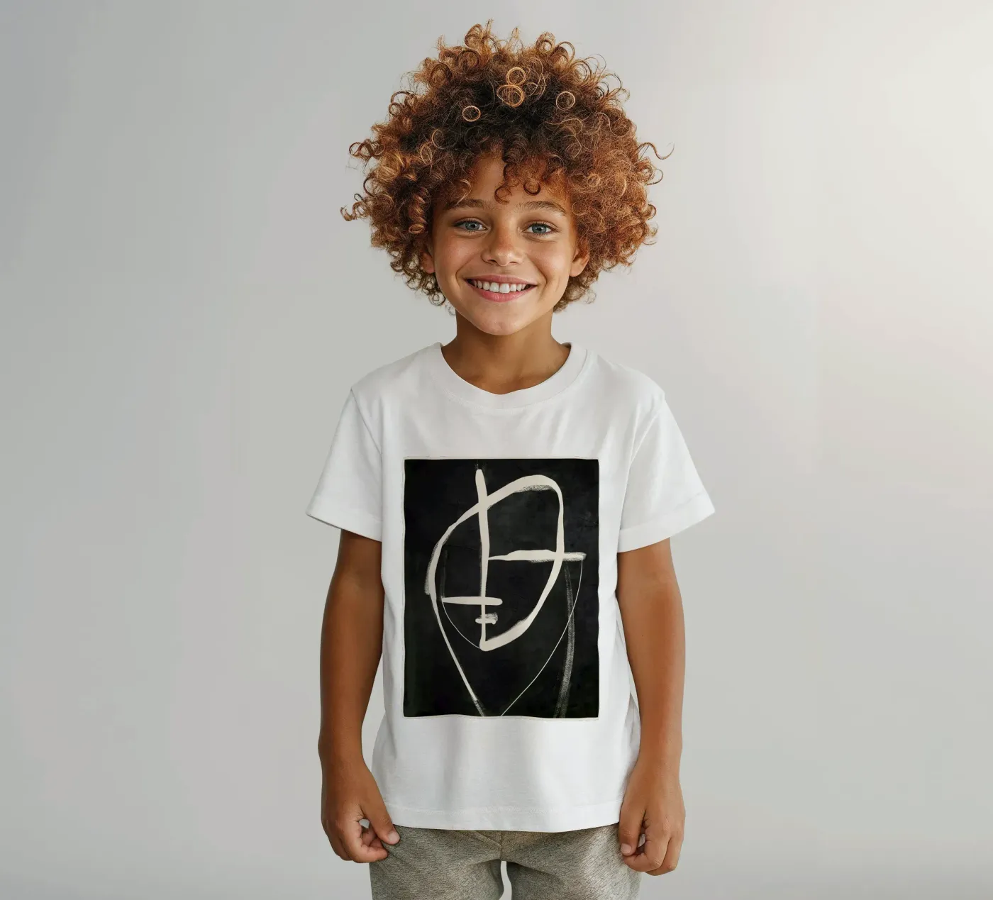 Face kinder t-shirt van ThingDesign