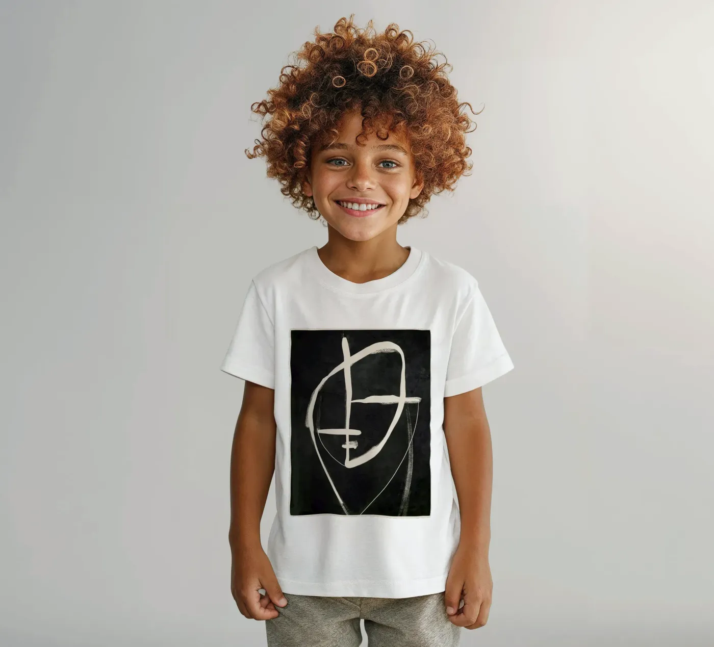 Face kinder t-shirt van ThingDesign