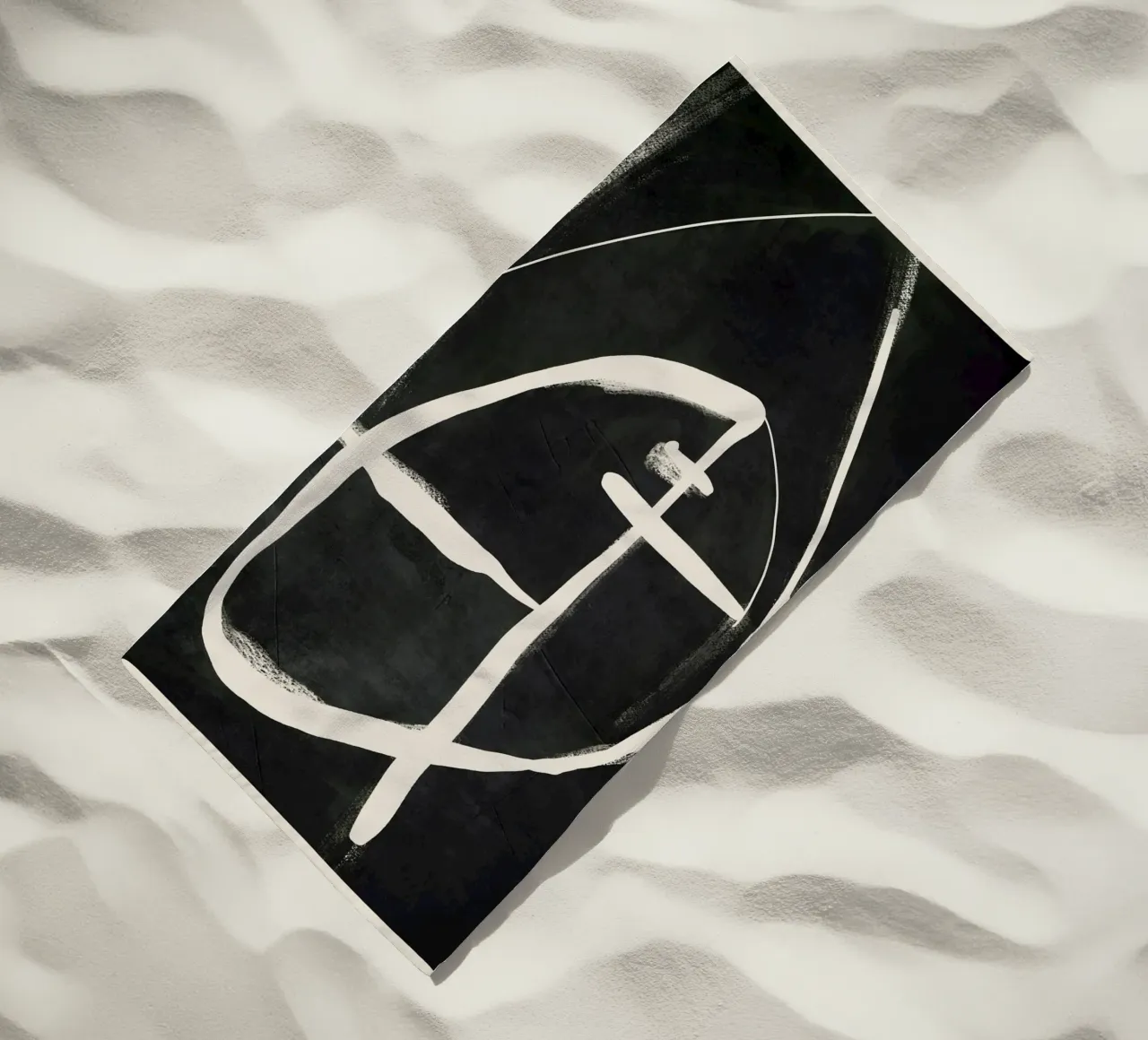 Face beach towel by ThingDesign