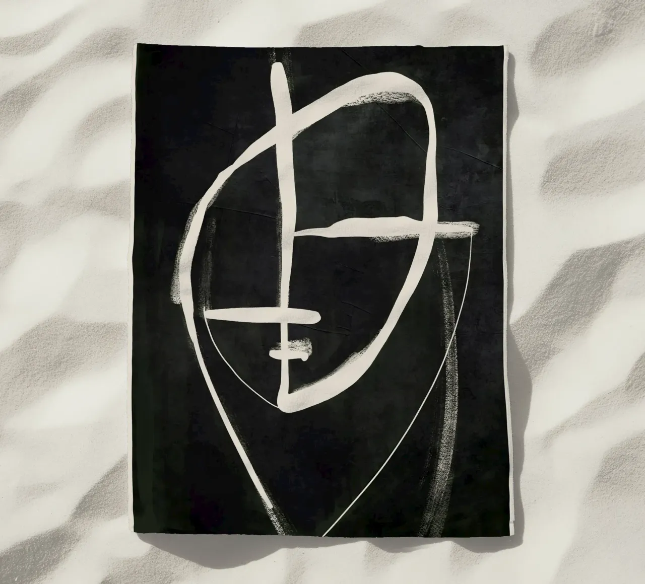 Face beach towel by ThingDesign