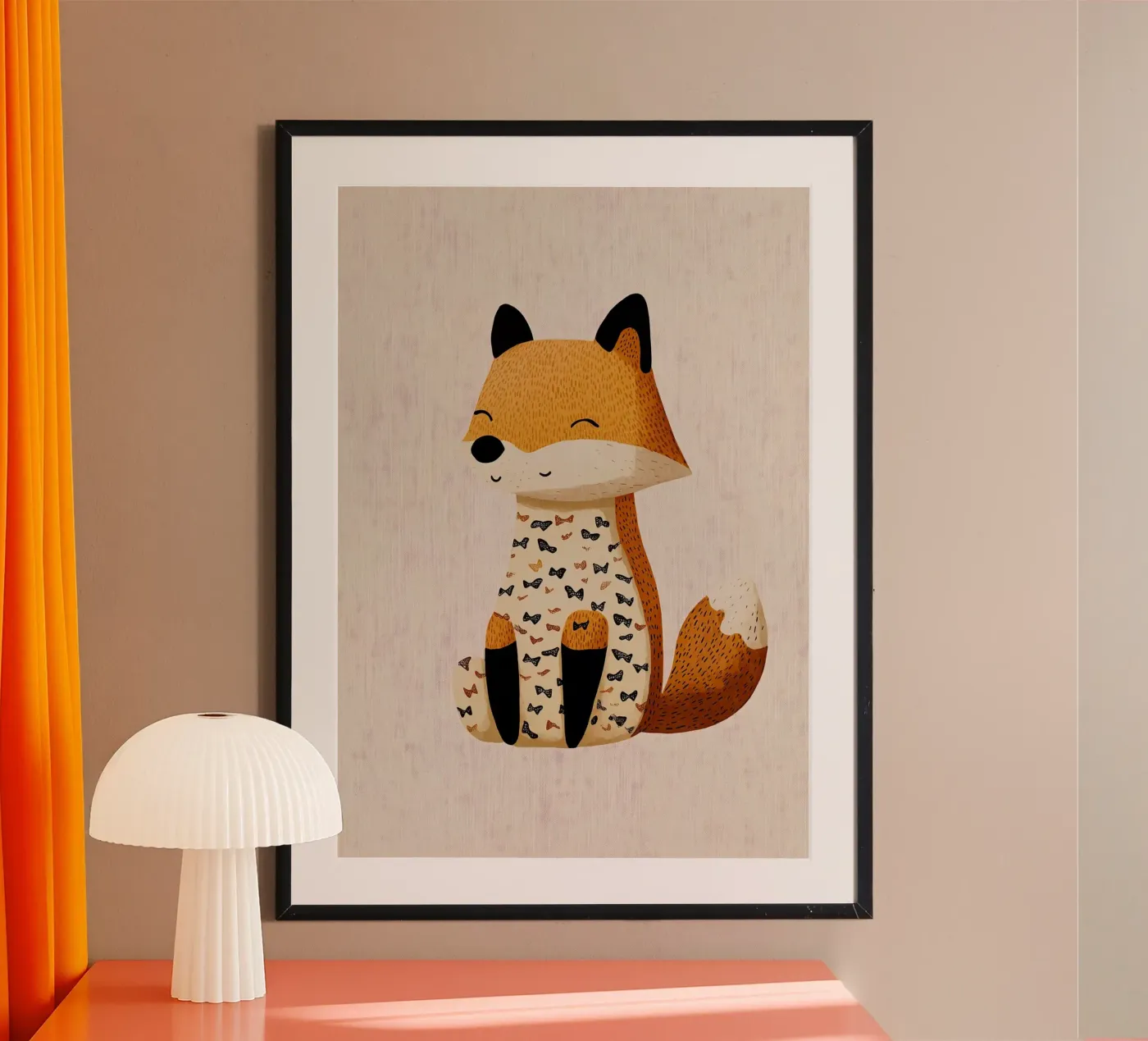 Volpe seduta poster da Little Art Lab