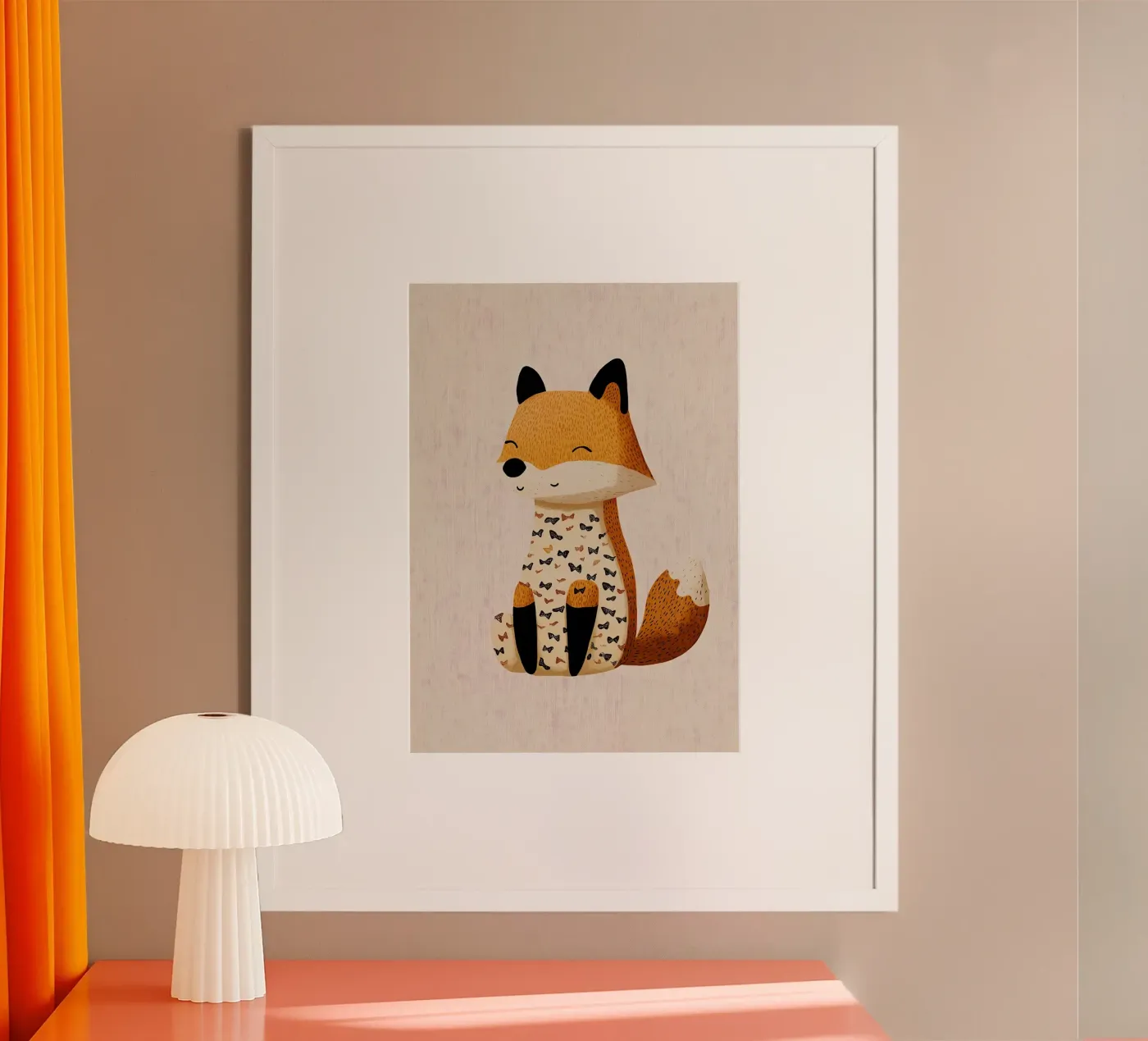 Volpe seduta poster da Little Art Lab