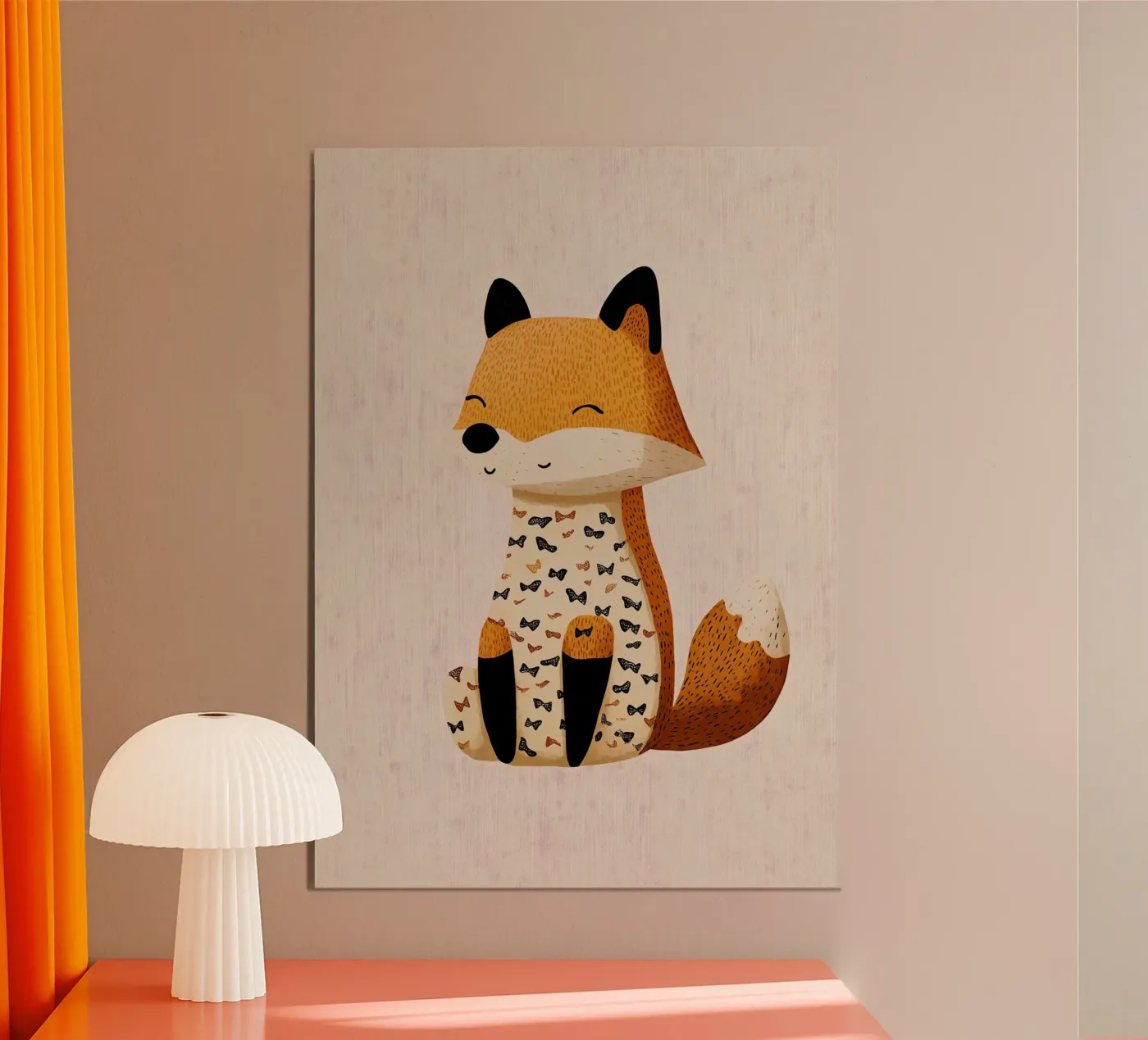 Volpe seduta poster da Little Art Lab