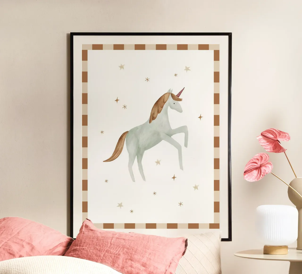 unicorn poster by herzundpapier