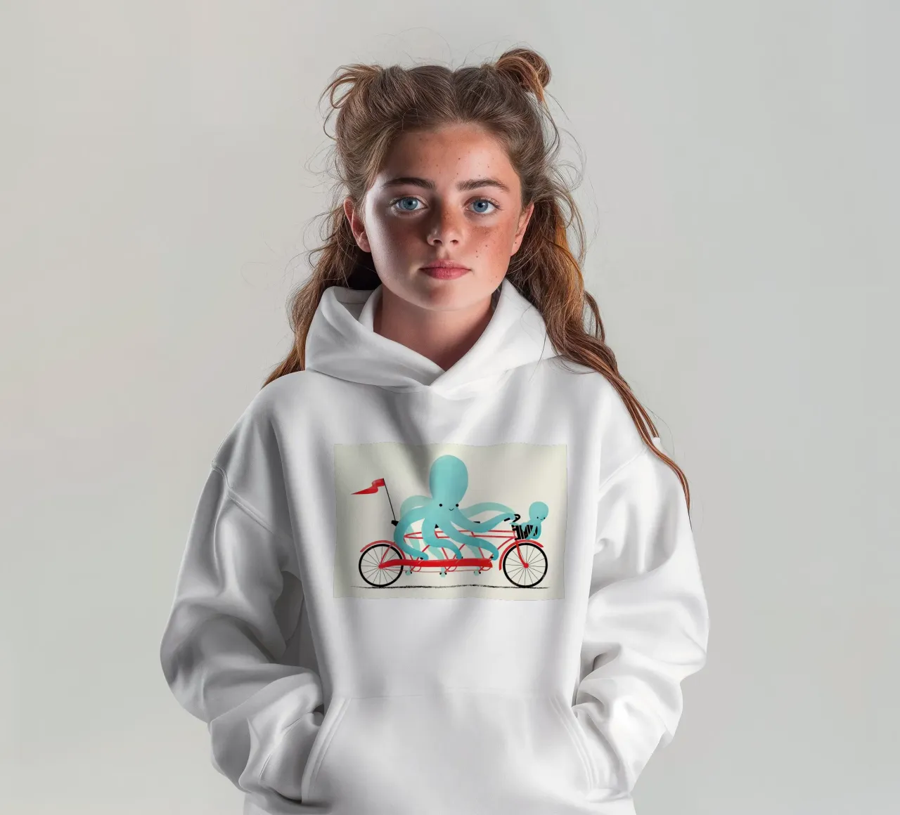 My Red Bike kids hoodie by Jay Fleck