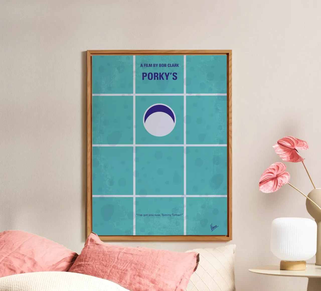 No310 My Porkys minimal movie poster alluminio dibond da Chungkong