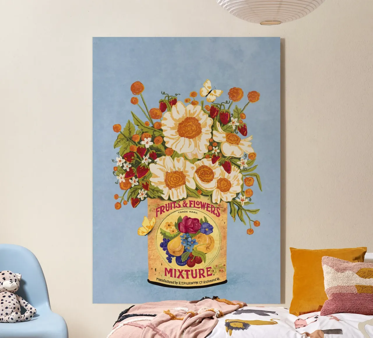 Flowers In a Vintage Tea Can acrylic glass by Raissa Oltmanns