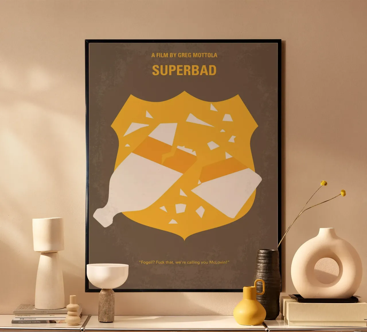 No315 My Superbad minimal movie poster carta hahnemühle da Chungkong