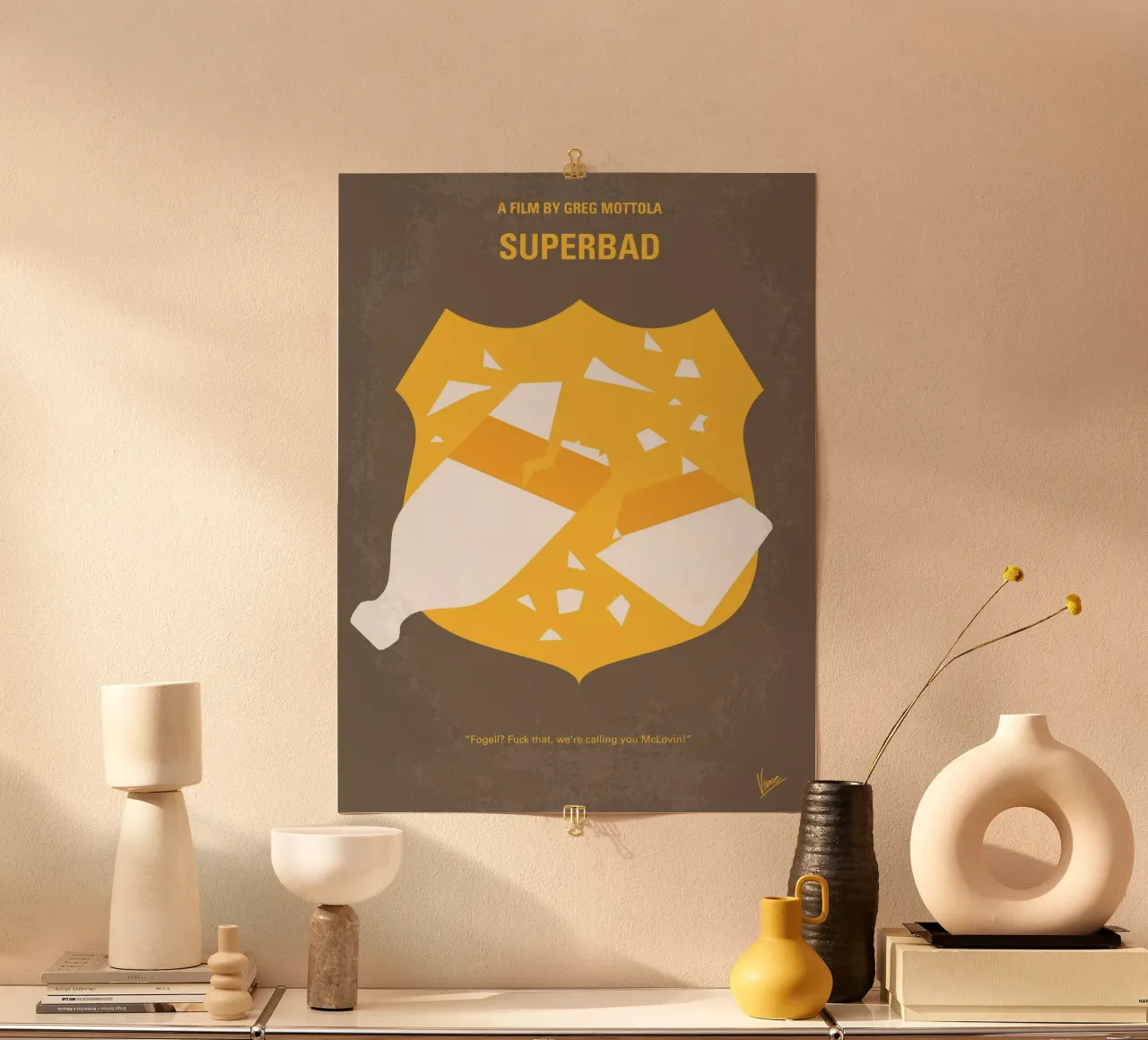 No315 My Superbad minimal movie poster carta hahnemühle da Chungkong