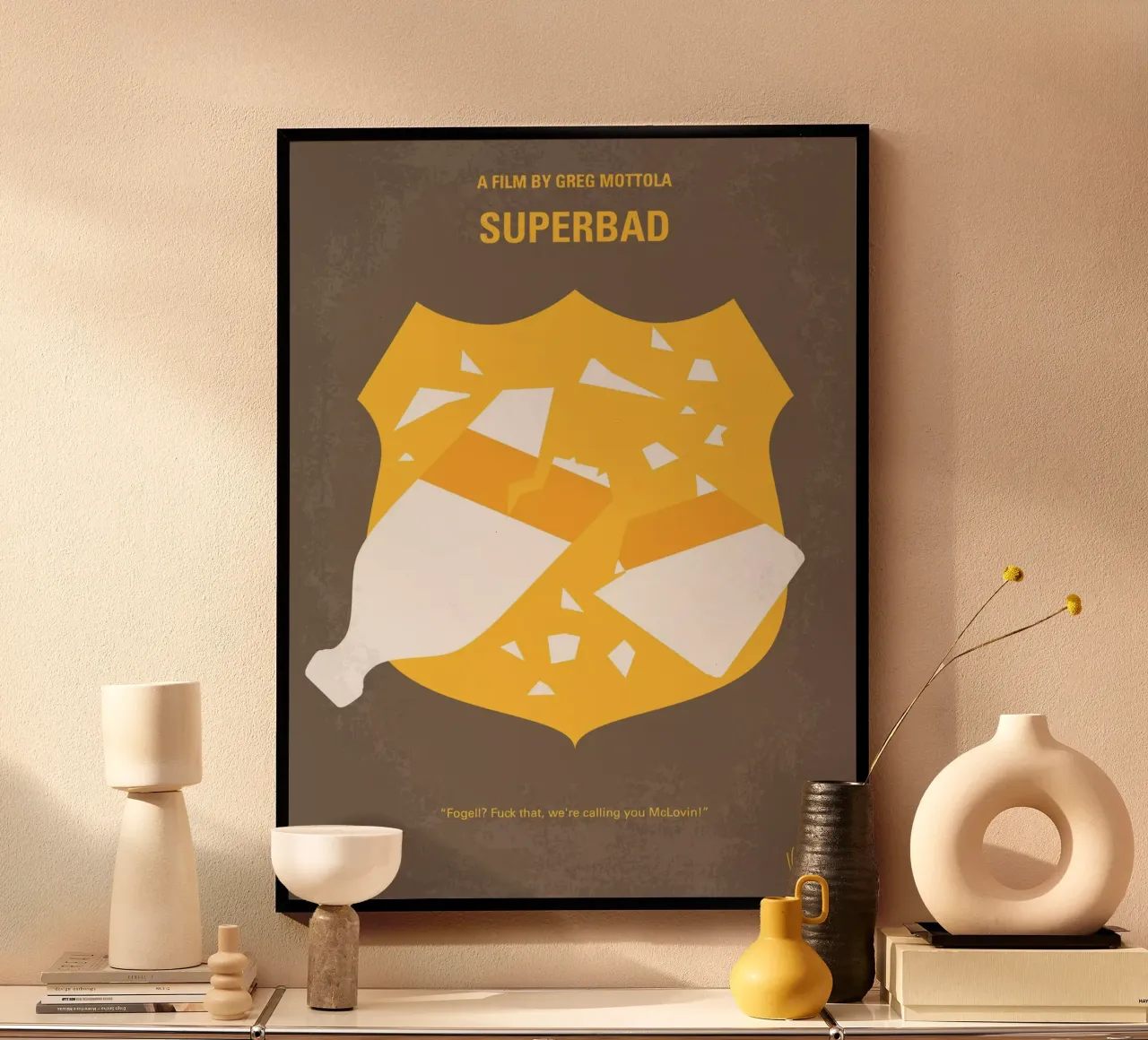 No315 My Superbad minimal movie poster carta hahnemühle da Chungkong