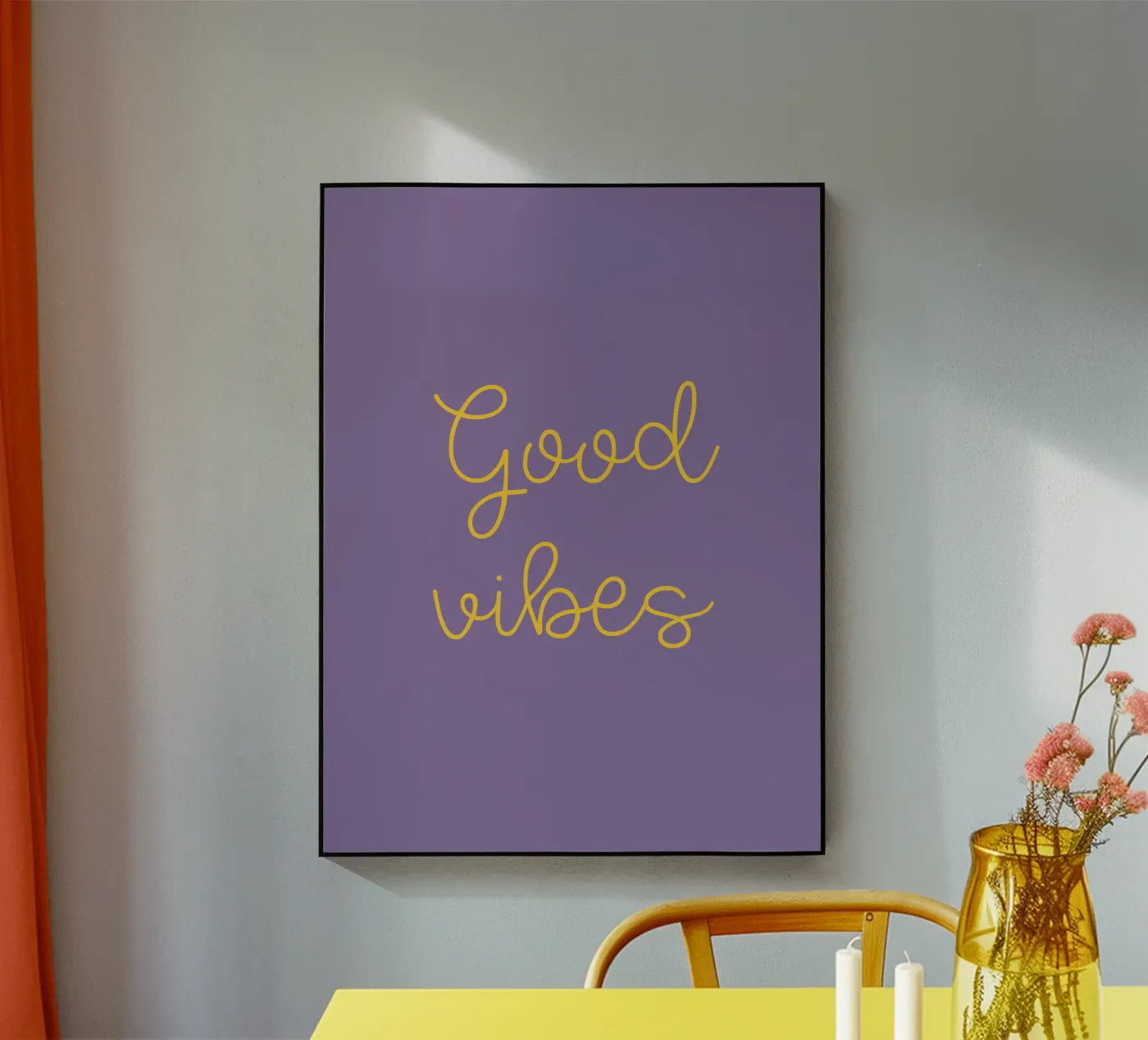 Good vibes Acryl-Glas von PaperLine Art