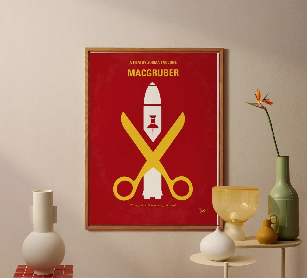 No317 My MacGruber minimal movie poster alluminio dibond da Chungkong