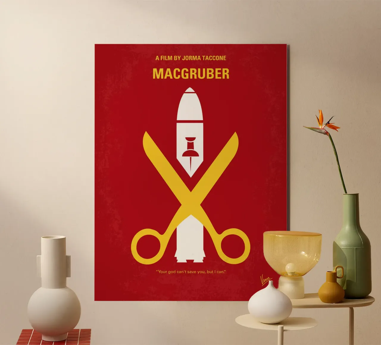 No317 My MacGruber minimal movie poster alluminio dibond da Chungkong