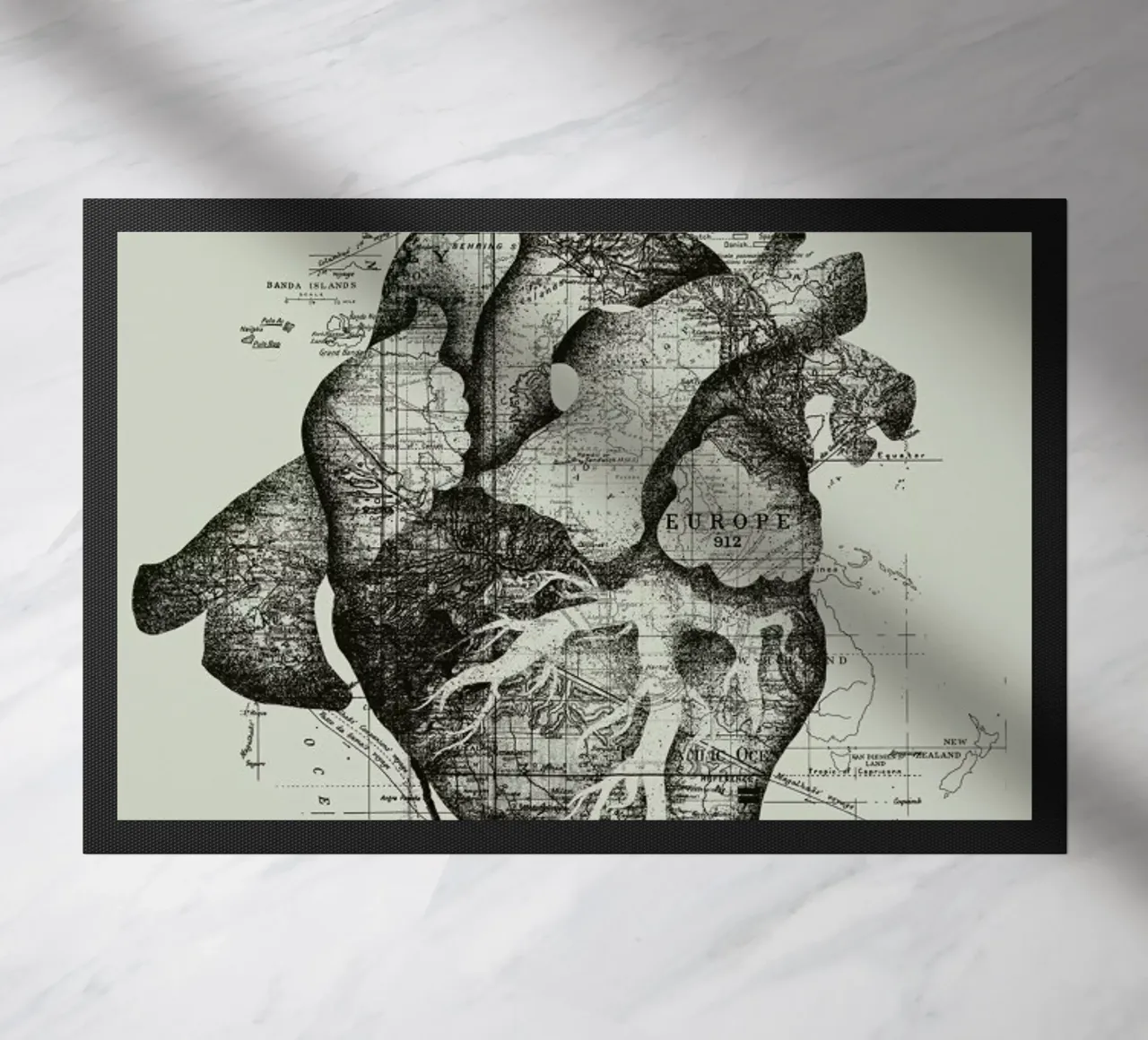 Restless heart doormat by Tobe Fonseca