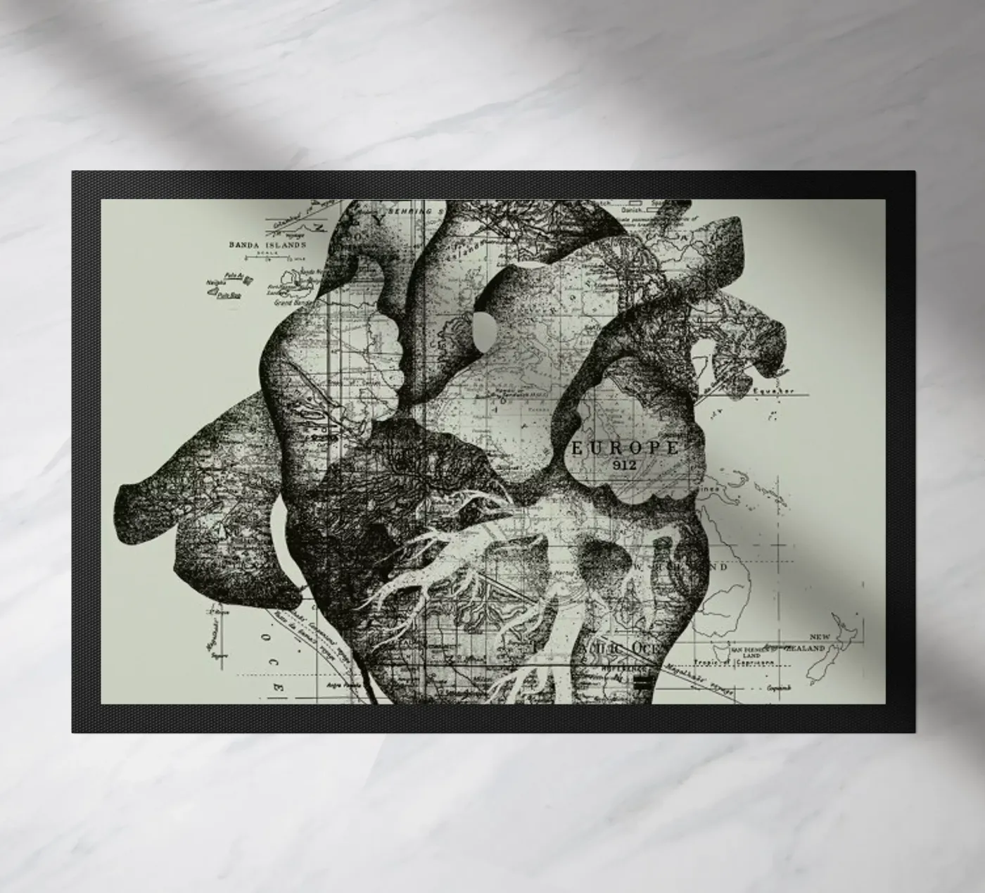 Restless heart doormat by Tobe Fonseca