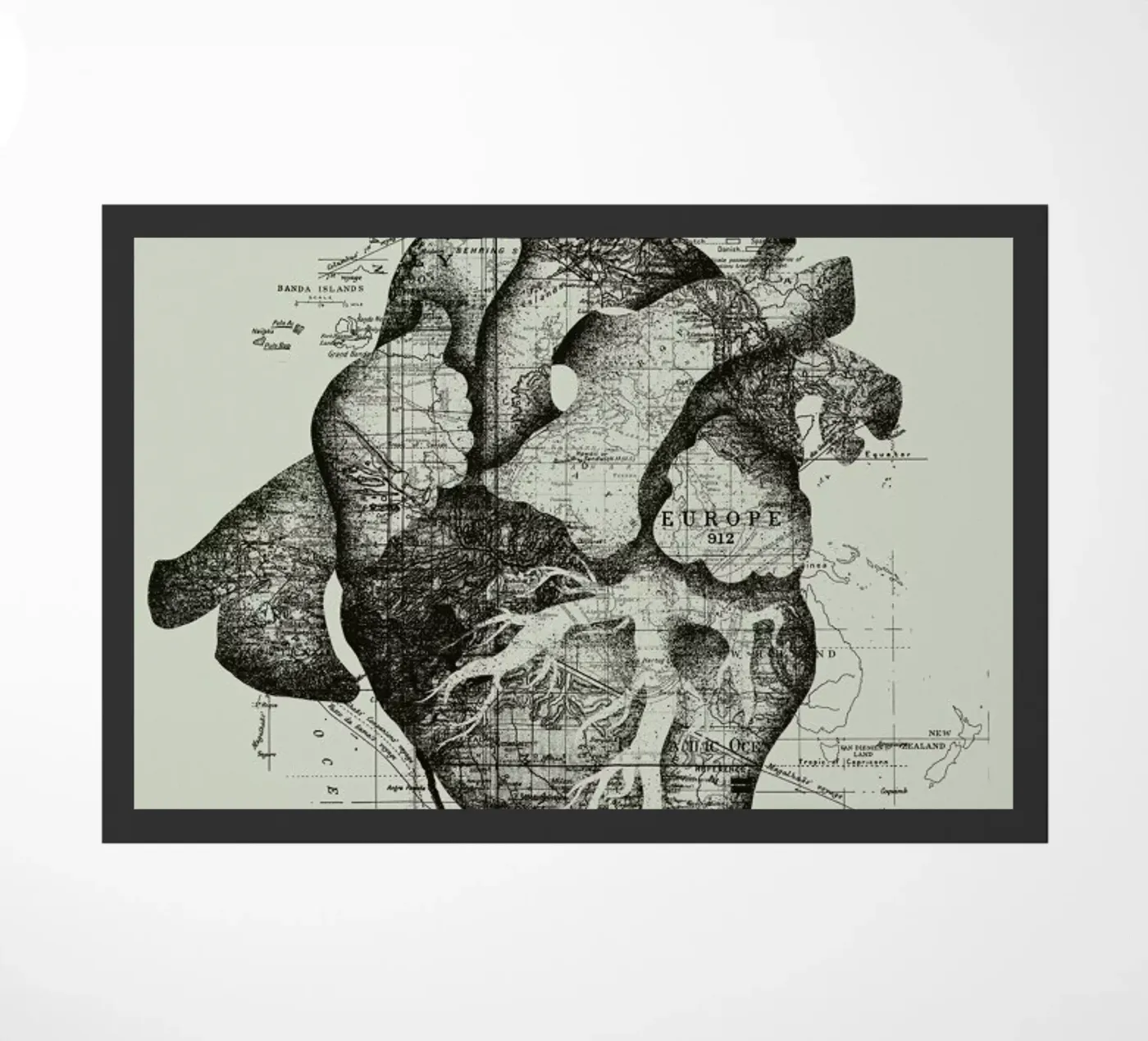 Restless heart doormat by Tobe Fonseca