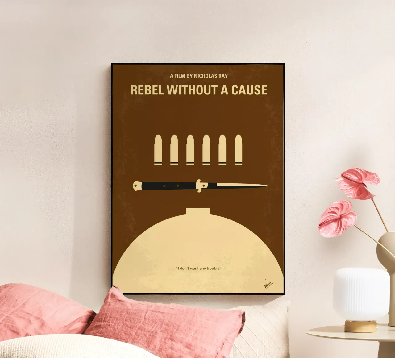 No318 My Rebel without a cause minimal movie poster plexiglass da Chungkong