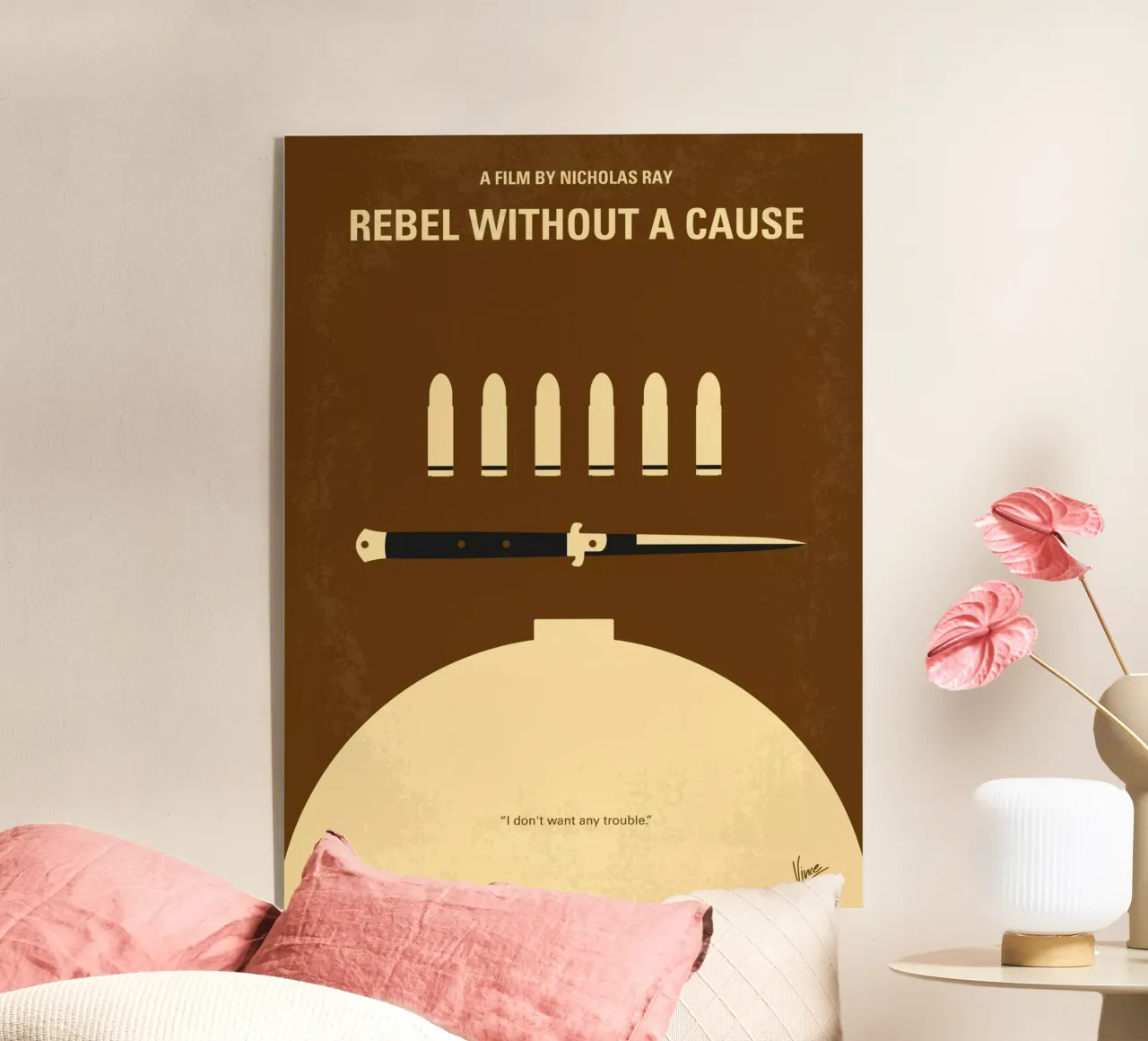 No318 My Rebel without a cause minimal movie poster plexiglass da Chungkong