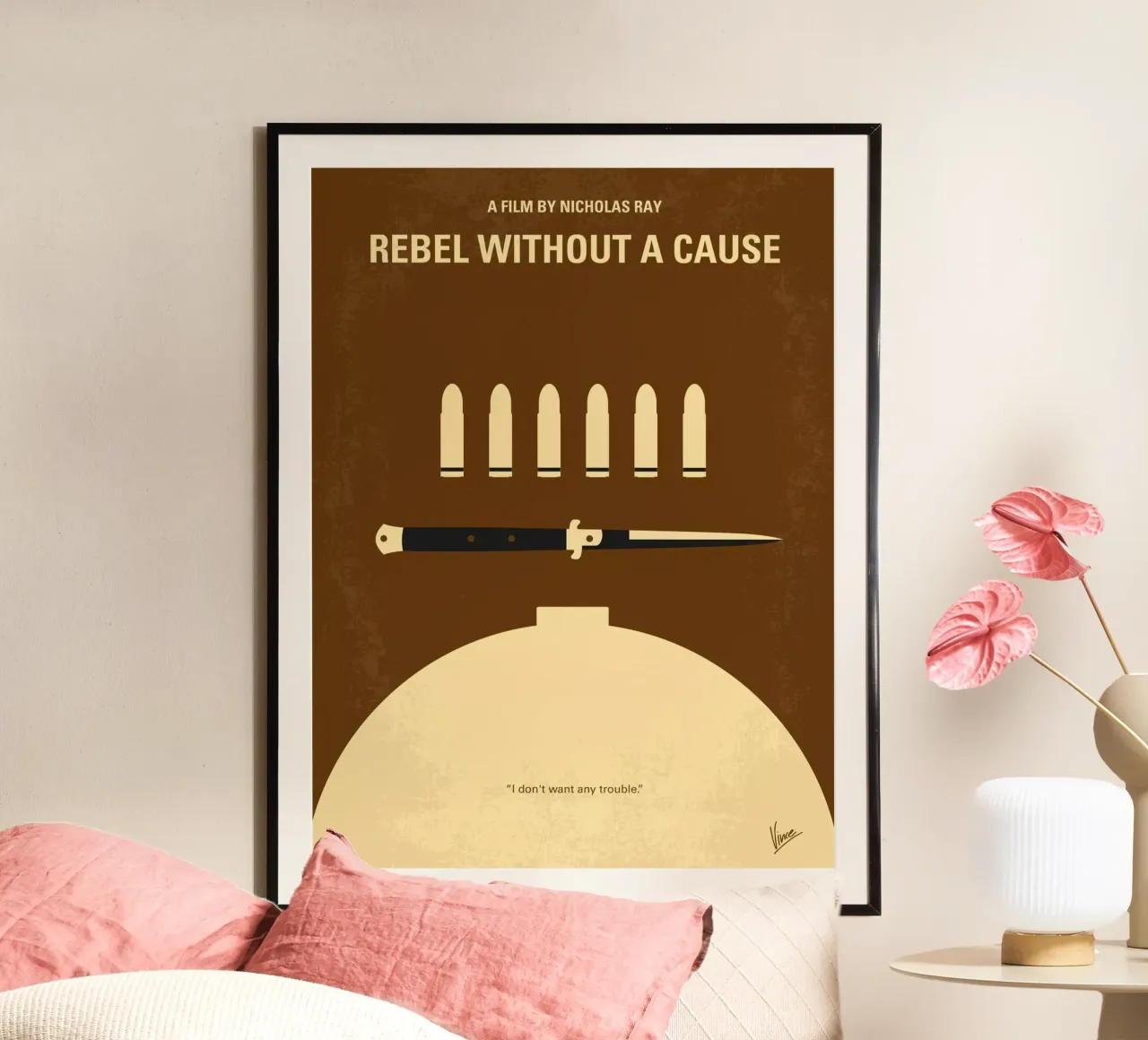 No318 My Rebel without a cause minimal movie poster carta hahnemühle da Chungkong