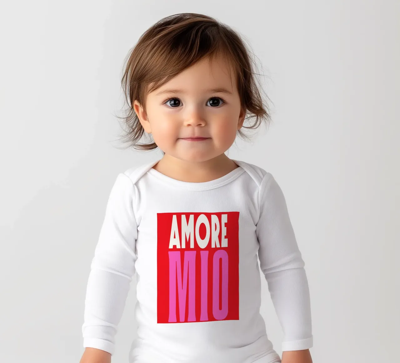 Amore Mio Sommer pop long-sleeve baby romper by Carinaprint