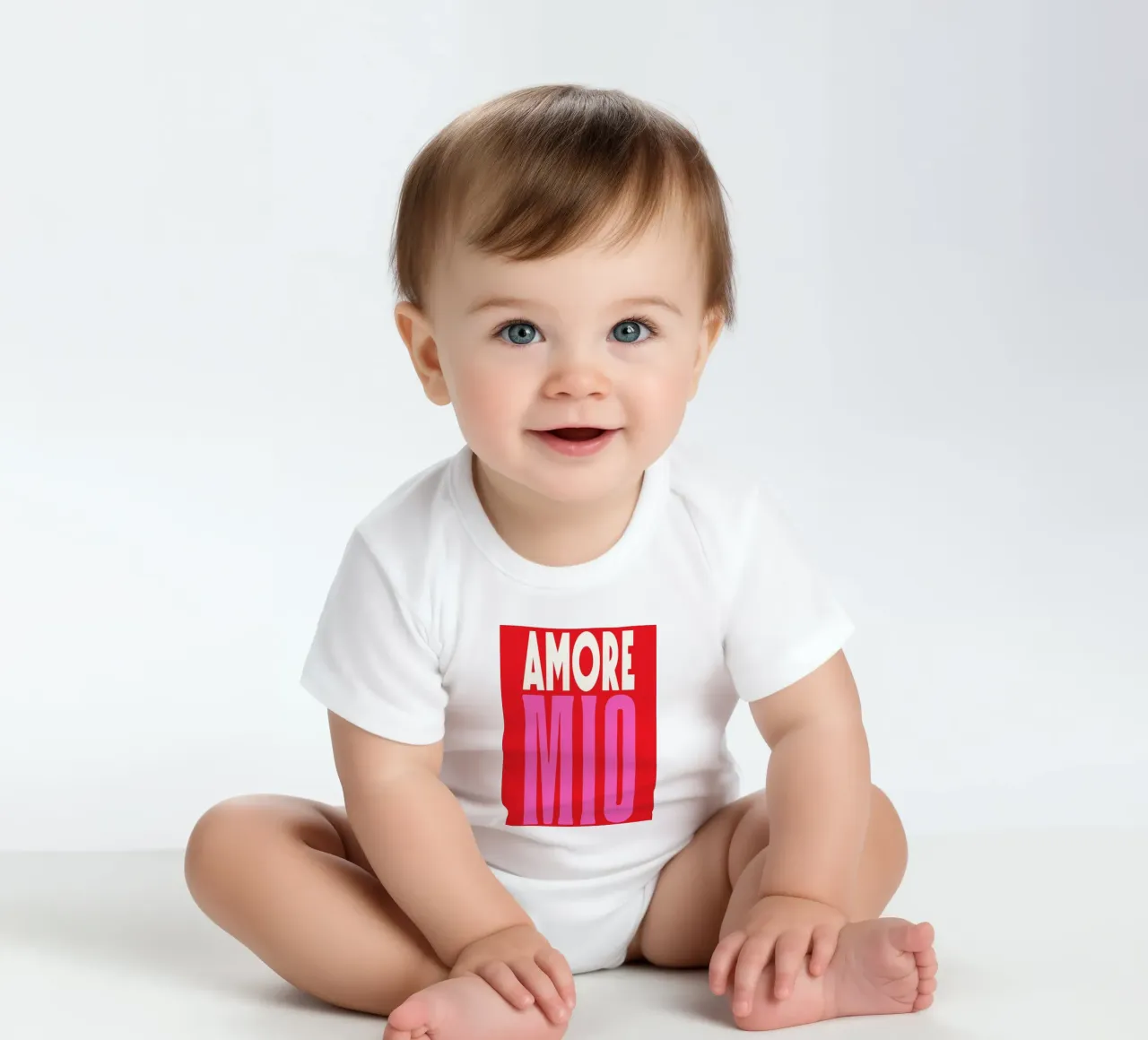 Amore Mio Sommer pop body neonato maniche corte da Carinaprint