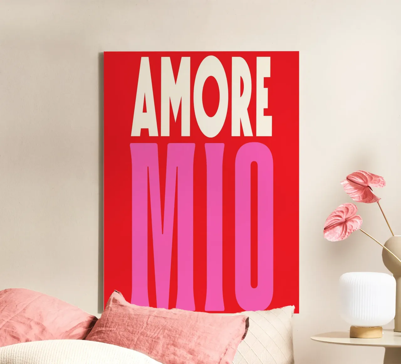 Amore Mio Sommer pop tela con Cornice a cassetta da Carinaprint