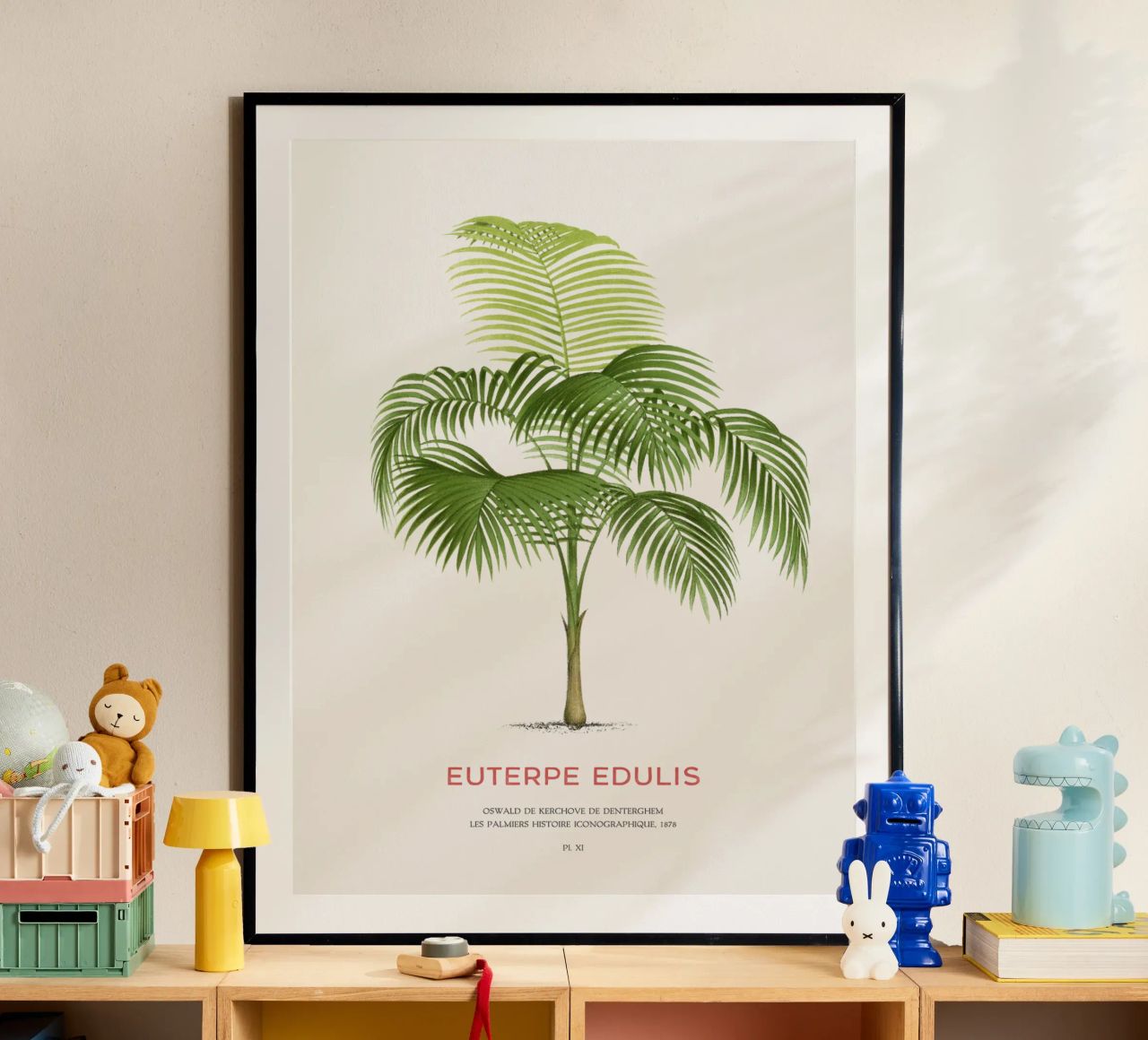 Palmiteiro-Palme oder Euterpe edulis Poster von Vintagrafica