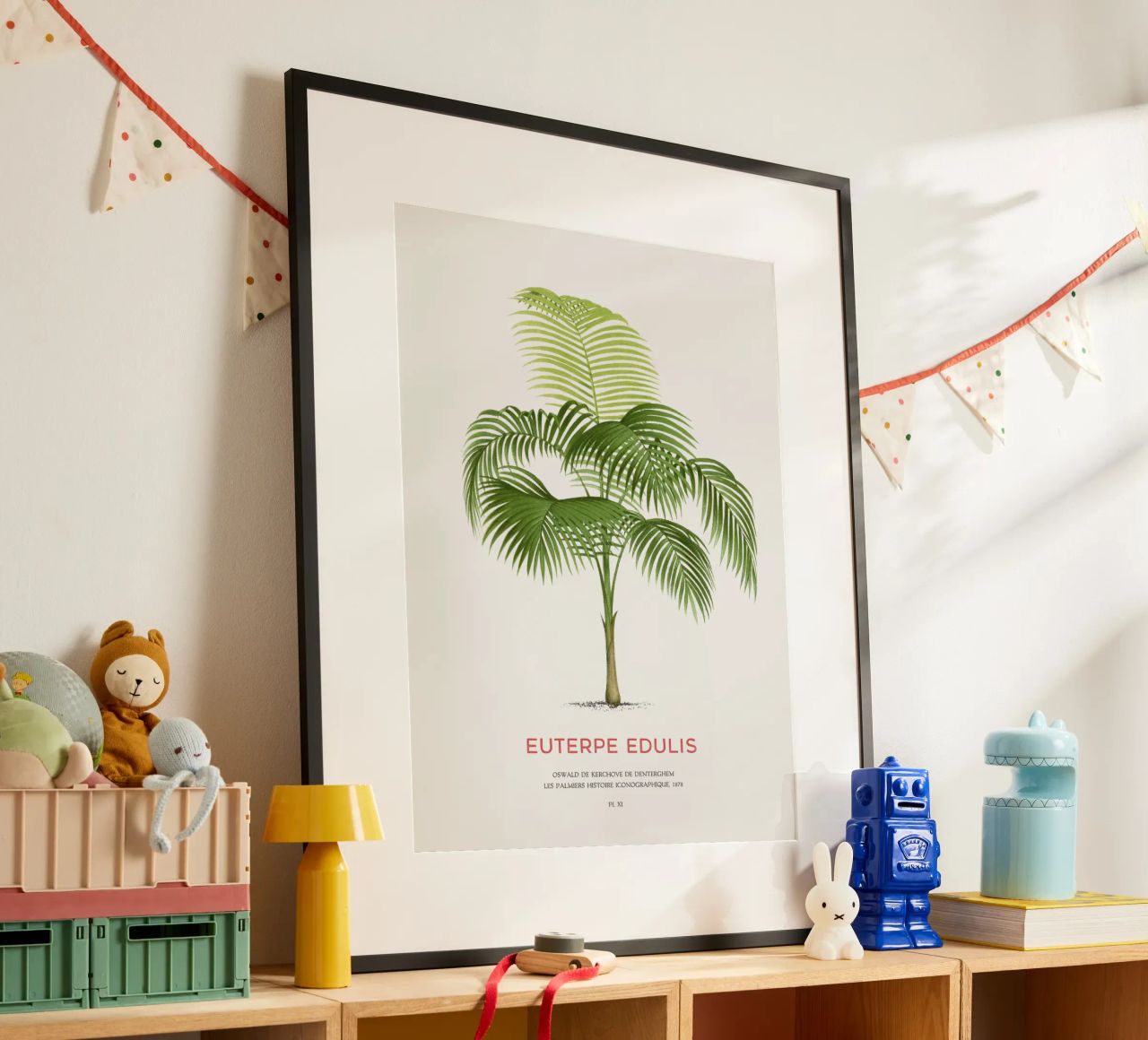 Palmiteiro-Palme oder Euterpe edulis Poster von Vintagrafica