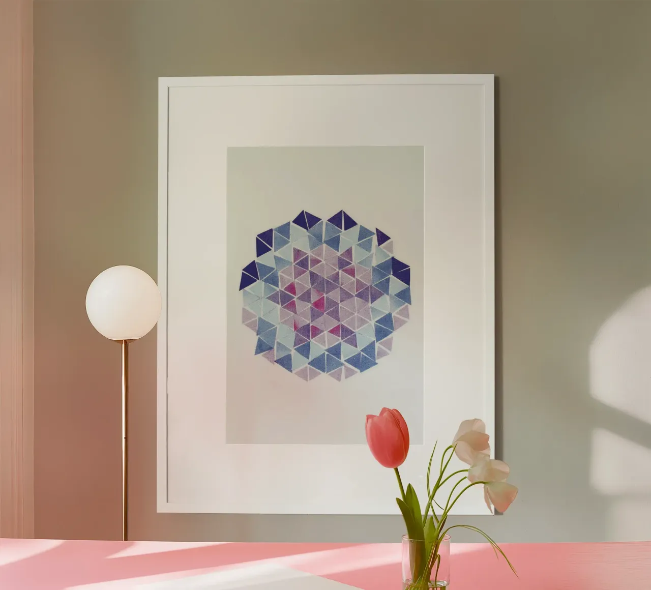 Bad Vibe V poster con telaio in legno da David Head