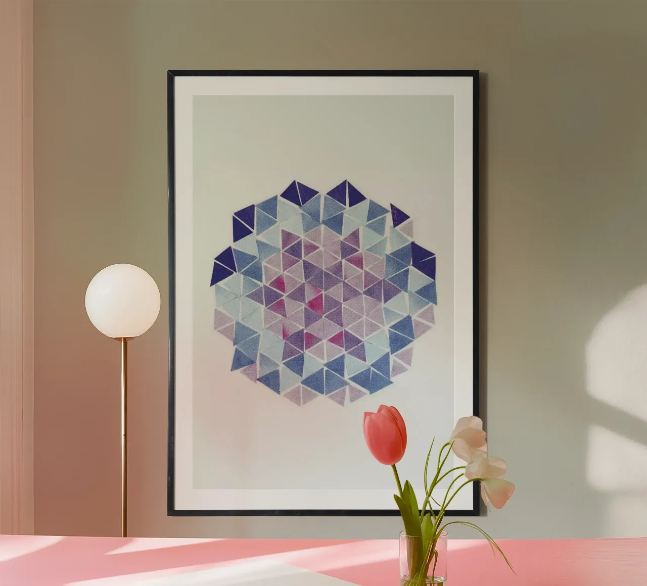 Bad Vibe V poster con telaio in legno da David Head
